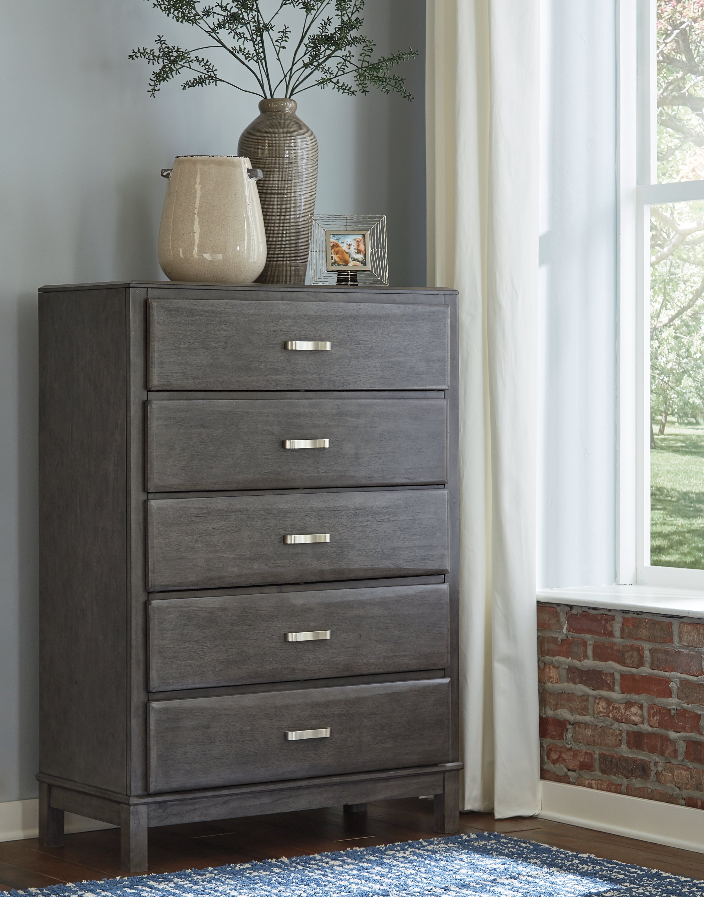 Furniture City Laplace - Ashley Furniture - Caitbrook Bedroom - Two Drawer Night Stand / Gray - B476-92