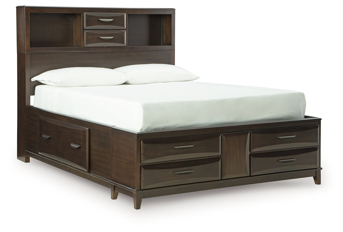 Furniture City Laplace - Ashley Furniture - Vanmore Full Storage Bed - Full Storage Bed / Dark Brown - B479B4