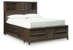 Furniture City Laplace - Ashley Furniture - Vanmore Full Storage Bed - Full Storage Bed / Dark Brown - B479B4