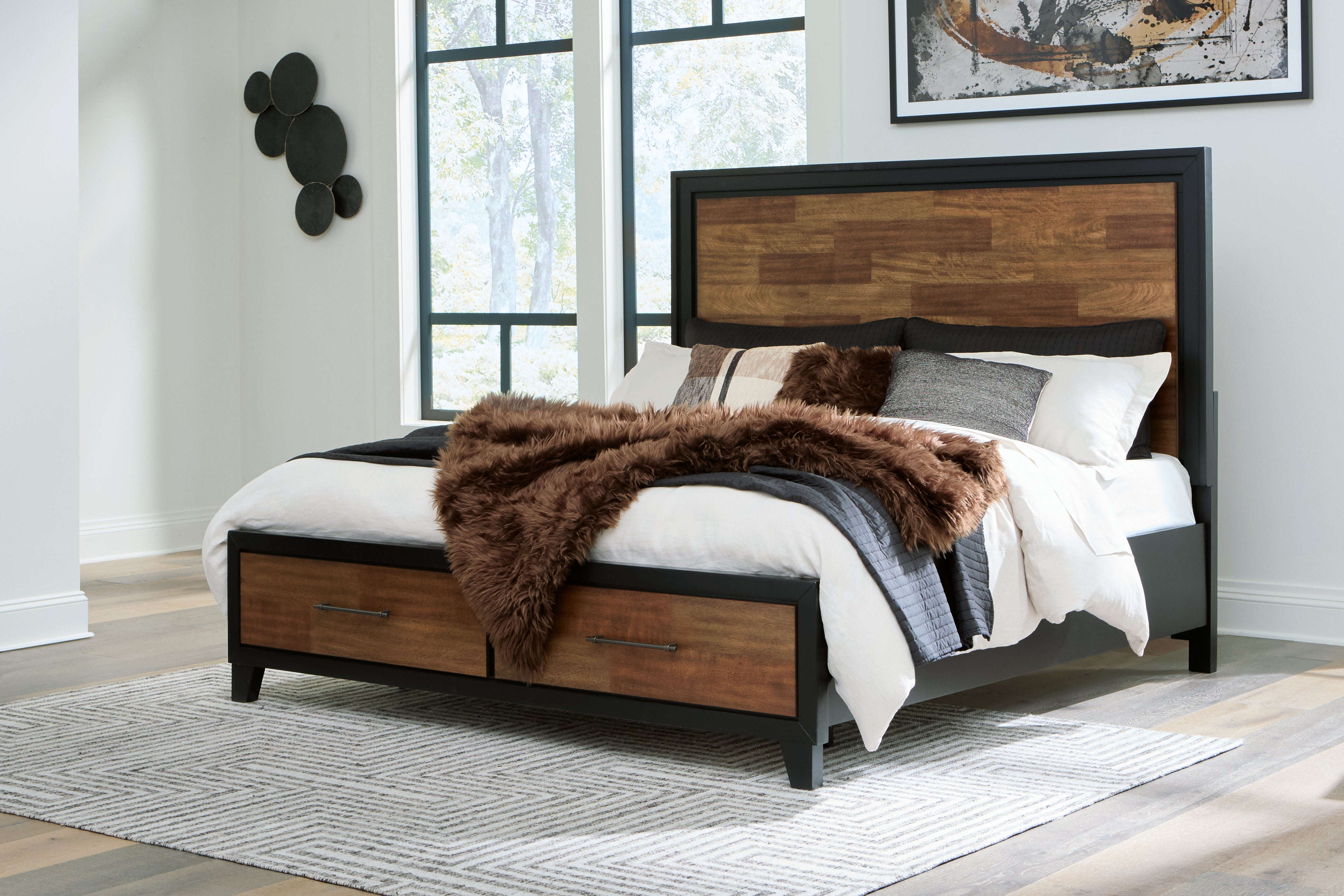 Furniture City Laplace - Ashley Furniture - Kraeburn Bedroom - King Panel Storage Bed - B496B12