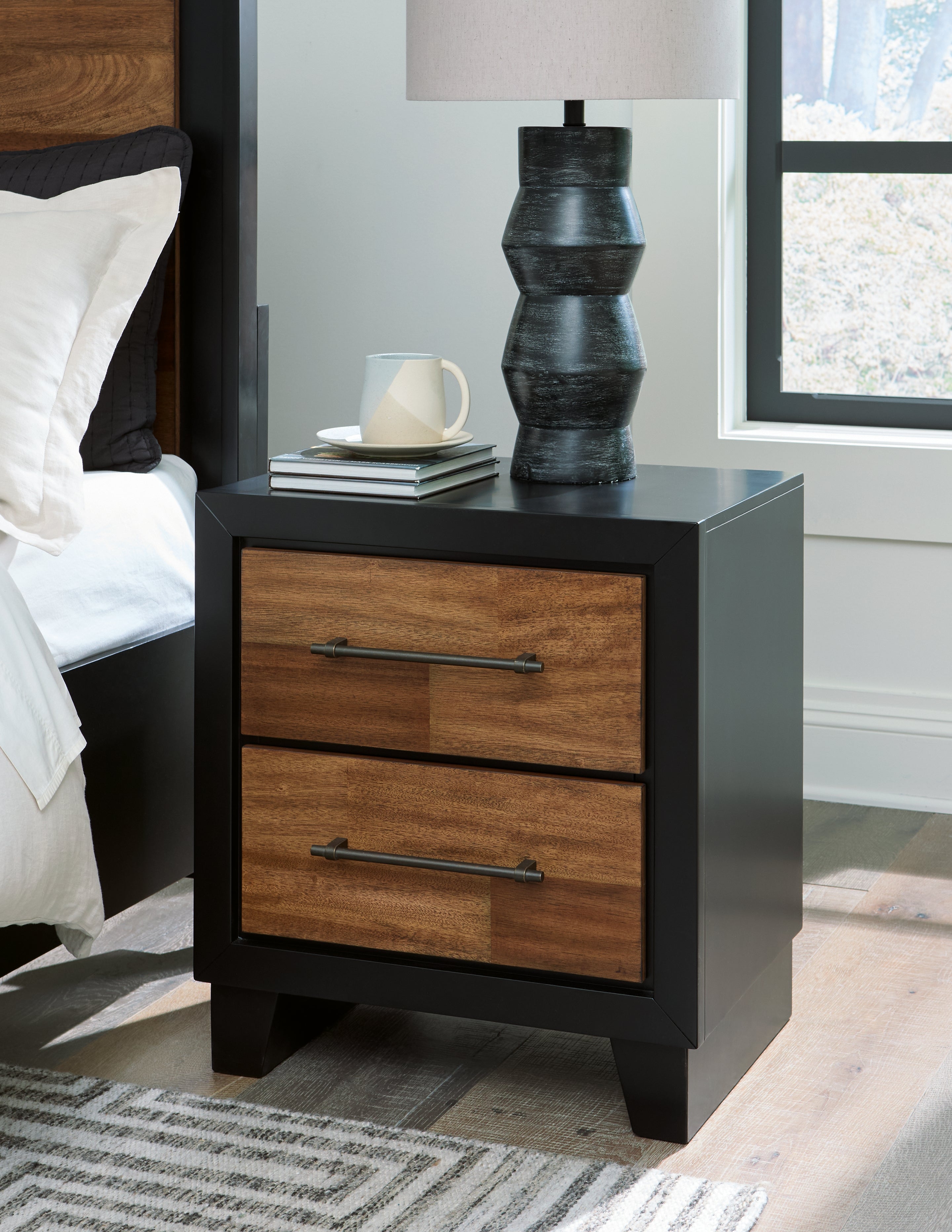 Furniture City Laplace - Ashley Furniture - Kraeburn Bedroom - Two Drawer Night Stand - B496-92