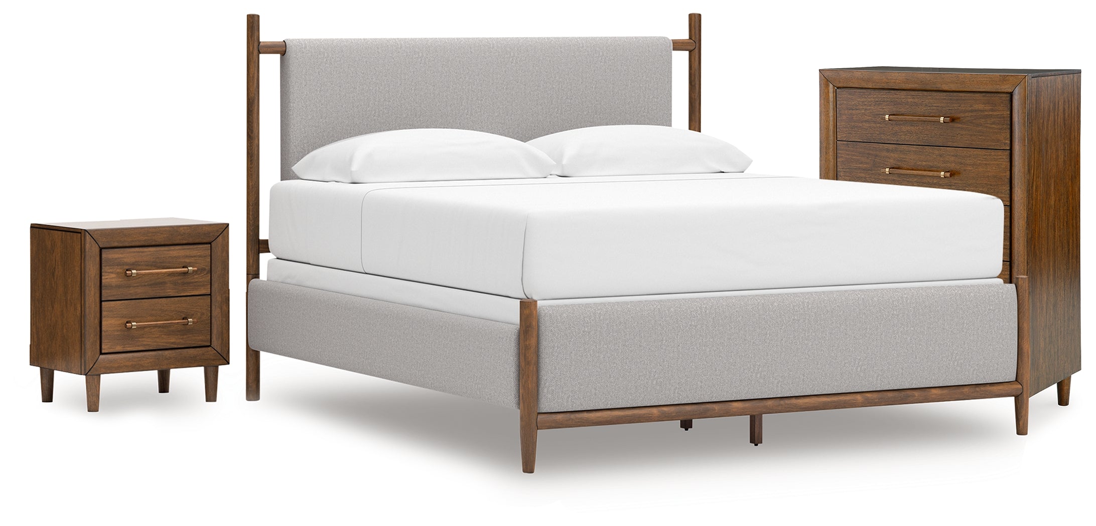 Furniture City Laplace - Ashley Furniture - Lyncott King Upholstered Bed, Chest and Nightstand - King Upholstered Bed, Chest and Nightstand - B615B13