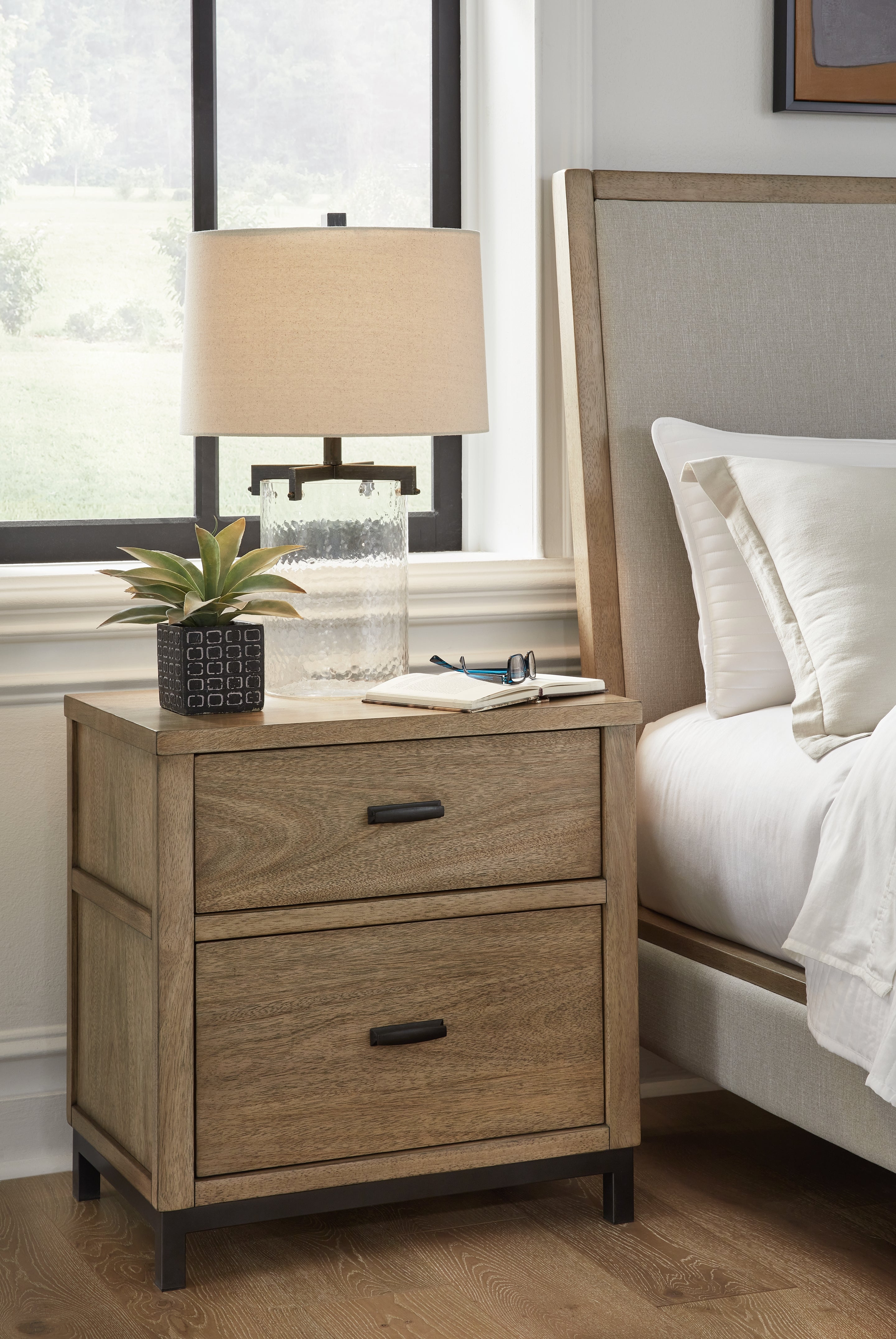 Furniture City Laplace - Ashley Furniture - Tomtyn Nightstand - Two Drawer Night Stand - B622-92