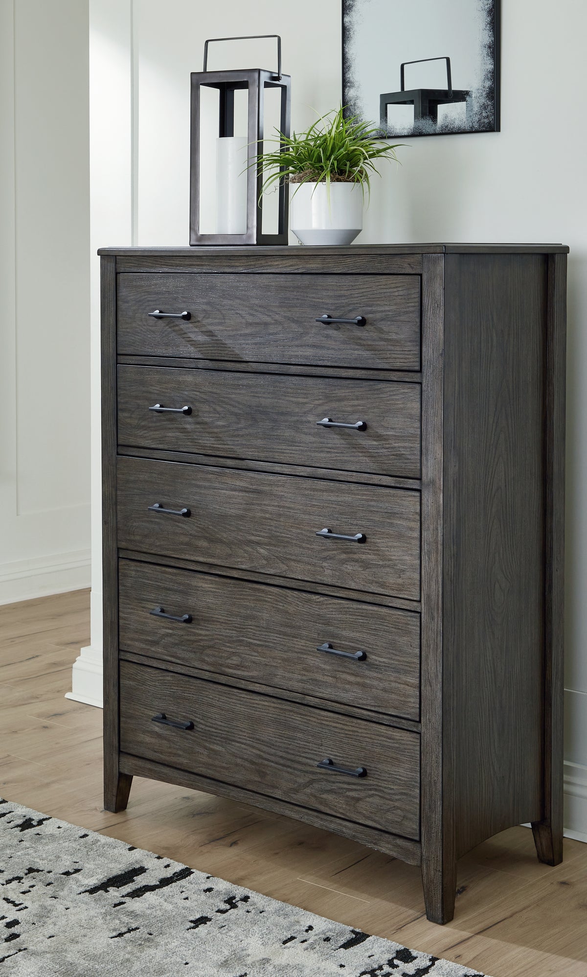 Furniture City Laplace - Ashley Furniture - Montillan Bedroom - Five Drawer Chest - B651-46