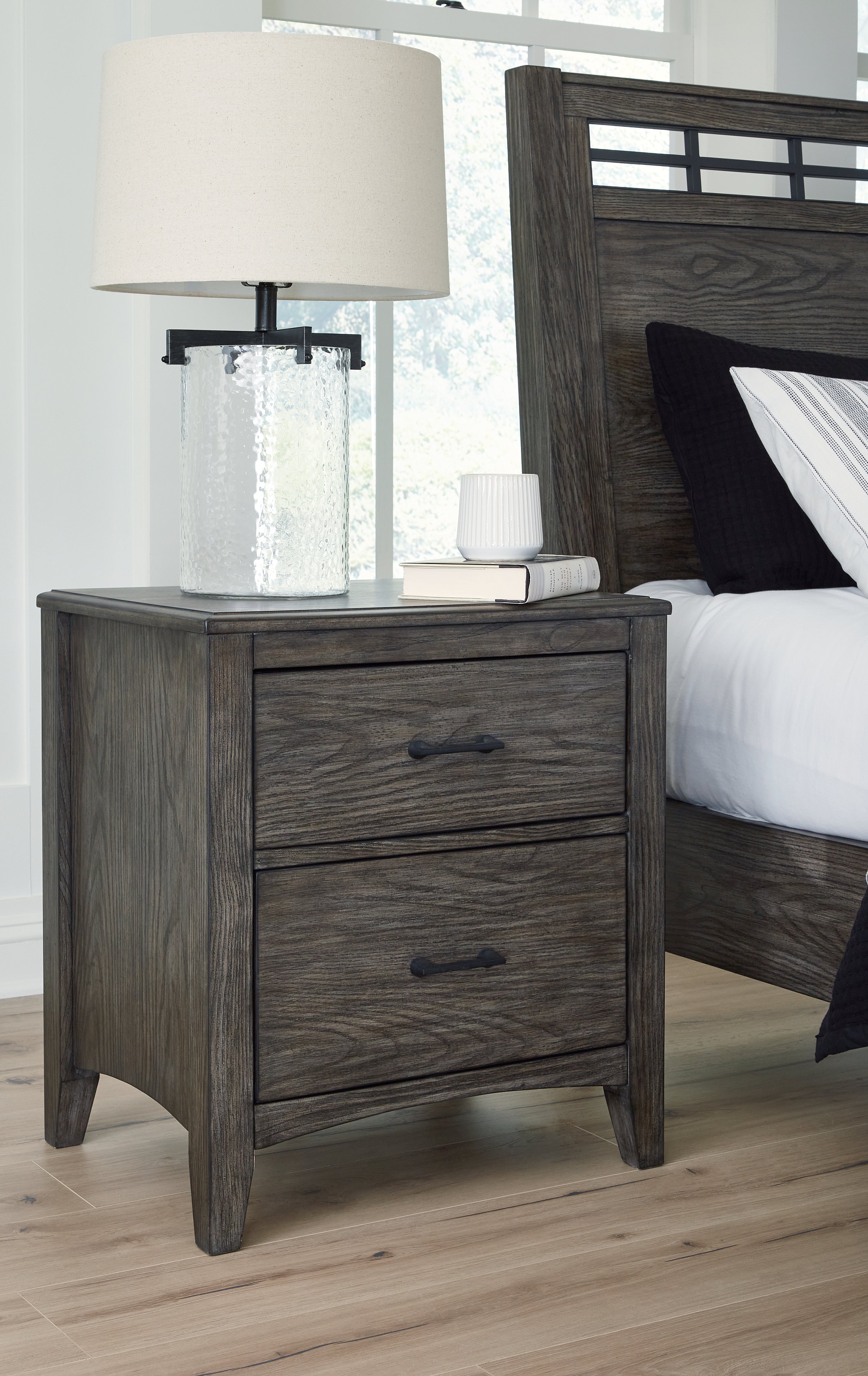 Furniture City Laplace - Ashley Furniture - Montillan Bedroom - Two Drawer Night Stand - B651-92