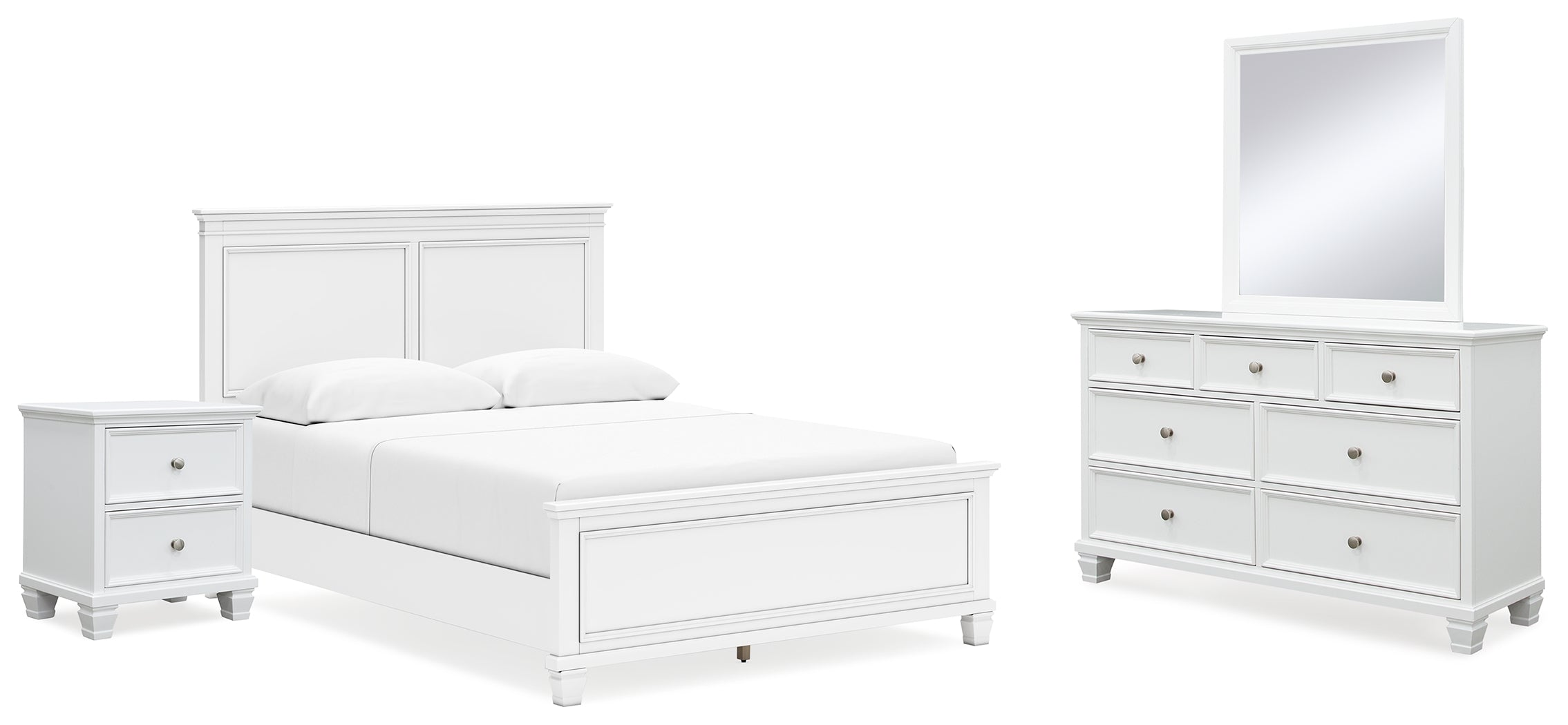 Furniture City Laplace - Ashley Furniture - Fortman Queen Panel Bed, Dresser, Mirror and Nightstand - Queen Panel Bed, Dresser, Mirror and Nightstand - B680B12