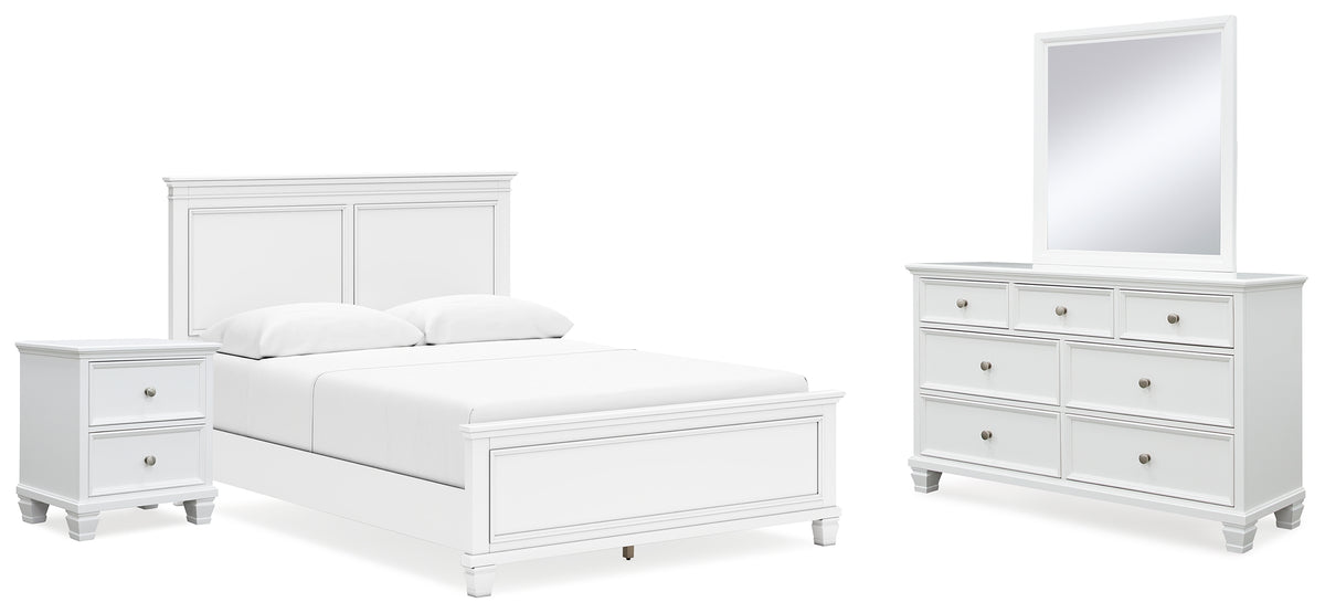 Furniture City Laplace - Ashley Furniture - Fortman Queen Panel Bed, Dresser, Mirror and Nightstand - Queen Panel Bed, Dresser, Mirror and Nightstand - B680B12
