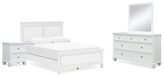 Furniture City Laplace - Ashley Furniture - Fortman Queen Panel Bed, Dresser, Mirror and Nightstand - Queen Panel Bed, Dresser, Mirror and Nightstand - B680B12