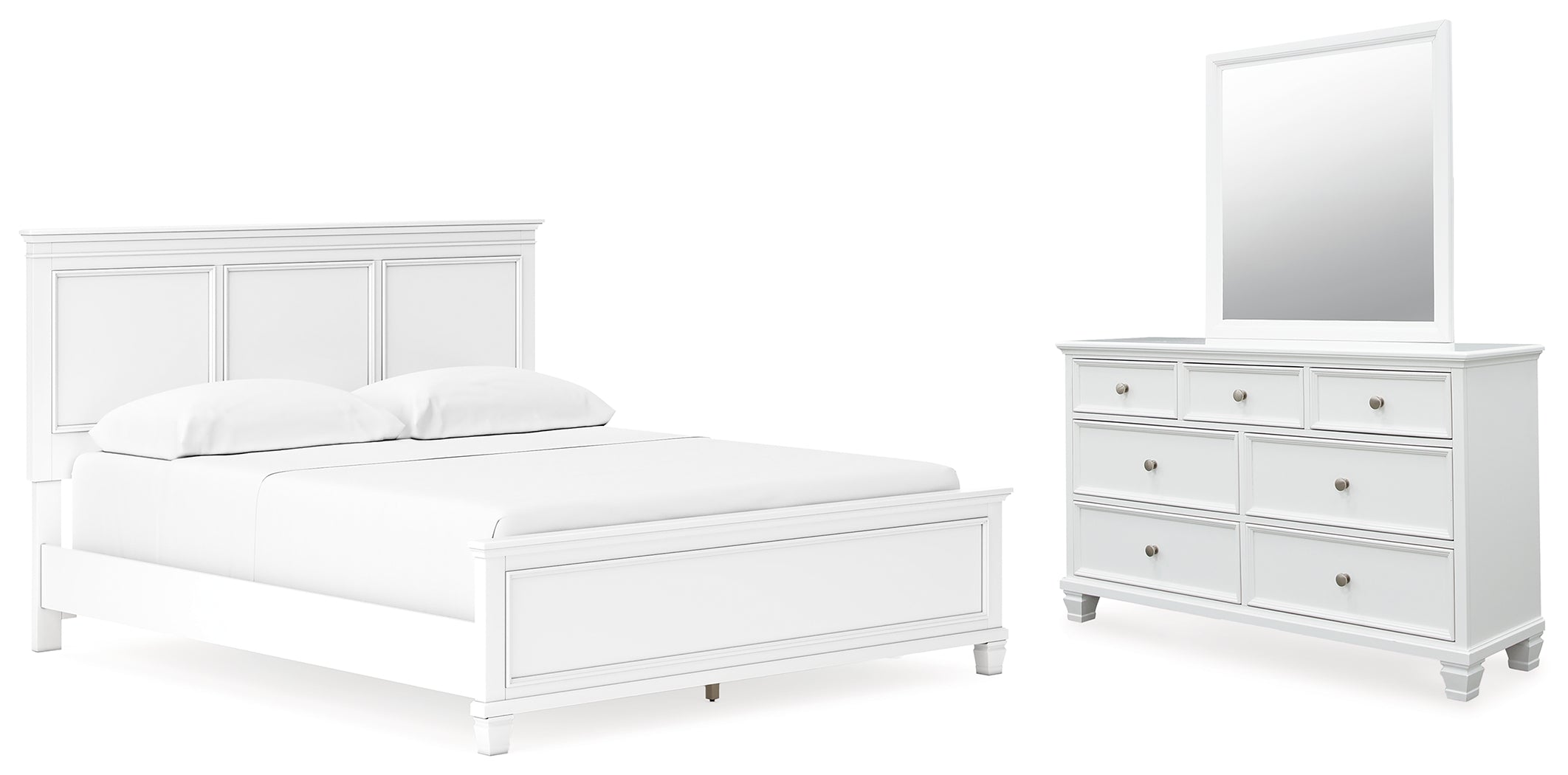 Furniture City Laplace - Ashley Furniture - Fortman California King Panel Bed, Dresser and Mirror - California King Panel Bed, Dresser and Mirror - B680B14