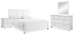 Furniture City Laplace - Ashley Furniture - Fortman King Panel Bed, Dresser, Mirror and Nightstand - King Panel Bed, Dresser, Mirror and Nightstand - B680B17