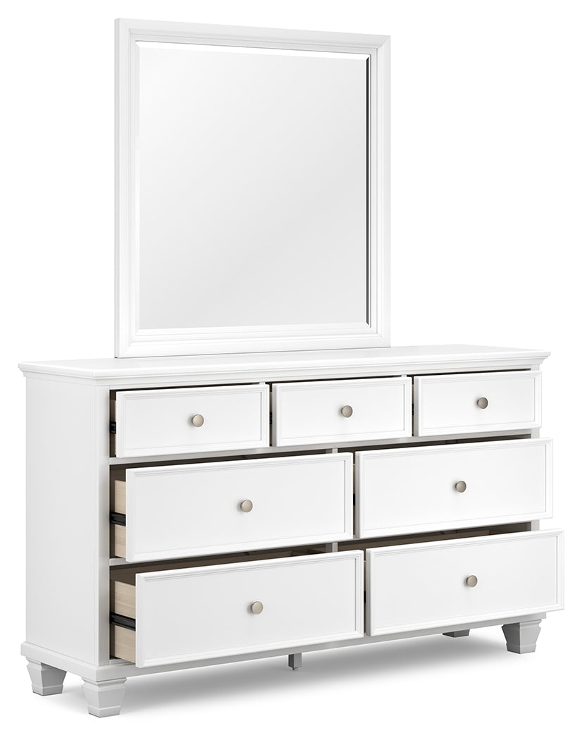 Furniture City Laplace - Ashley Furniture - Fortman Bedroom - Dresser and Mirror / White - B680B1