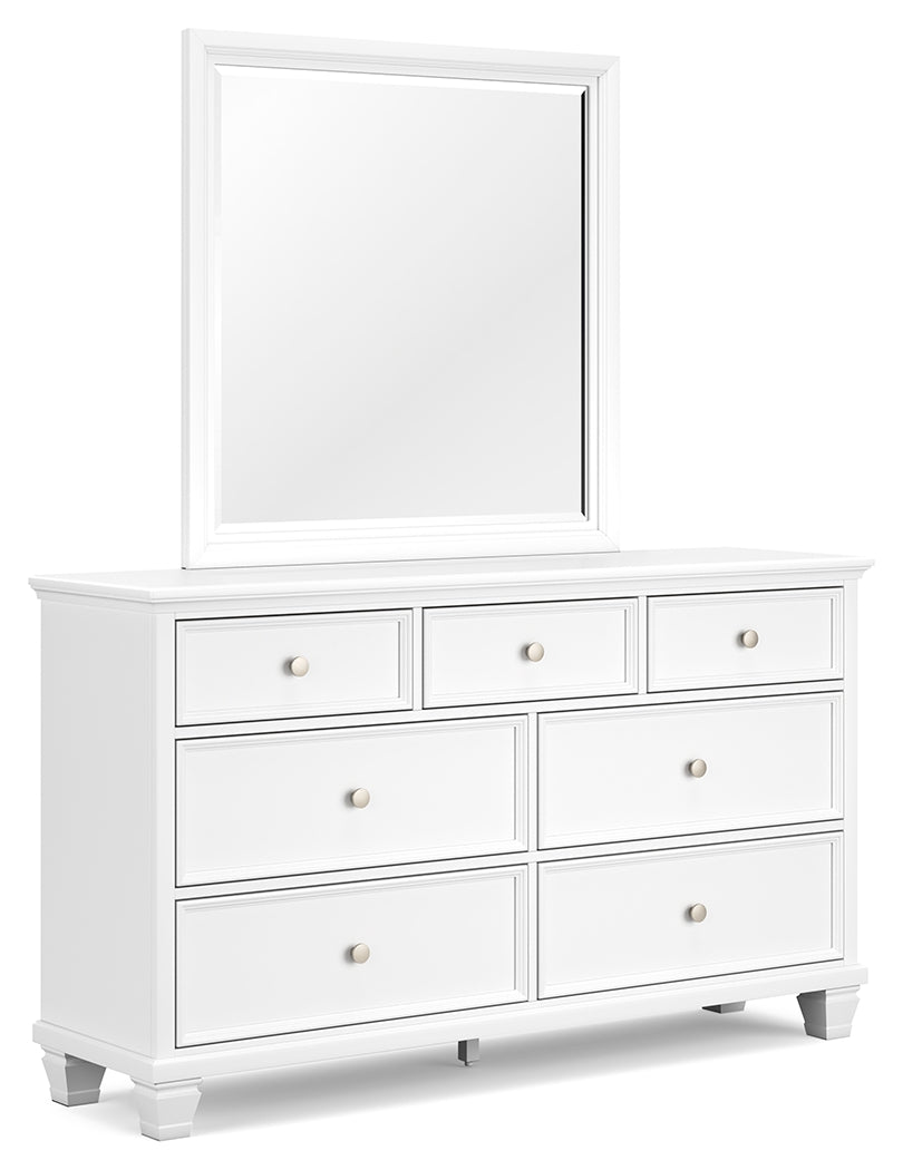 Furniture City Laplace - Ashley Furniture - Fortman Bedroom - Dresser and Mirror / White - B680B1