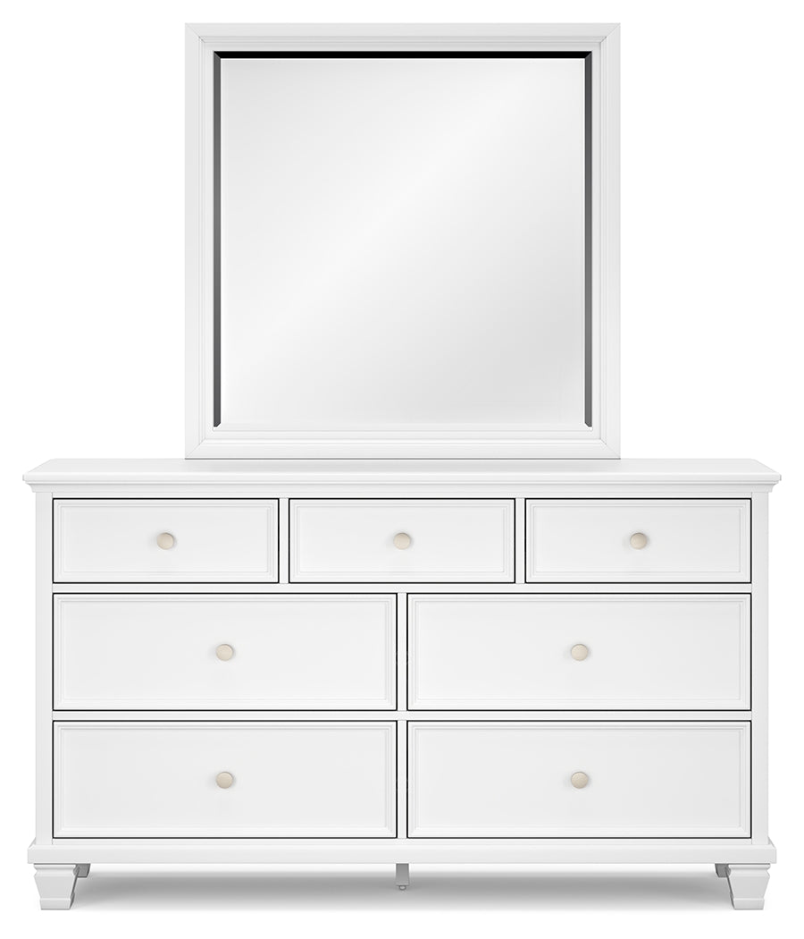 Furniture City Laplace - Ashley Furniture - Fortman Bedroom - Dresser and Mirror / White - B680B1