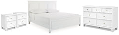 Furniture City Laplace - Ashley Furniture - Fortman King Panel Bed, Dresser and 2 Nightstands - King Panel Bed, Dresser and 2 Nightstands - B680B15