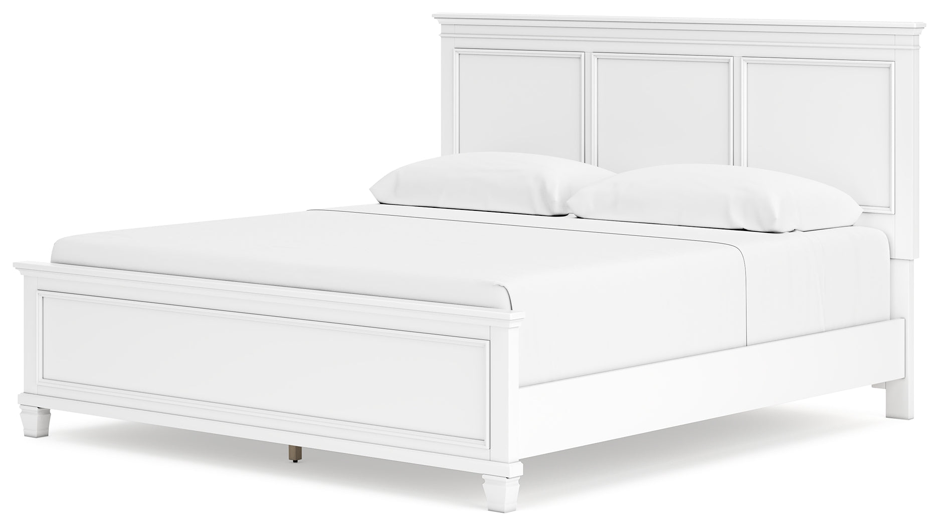Furniture City Laplace - Ashley Furniture - Fortman Bedroom - King Panel Bed / White - B680B4