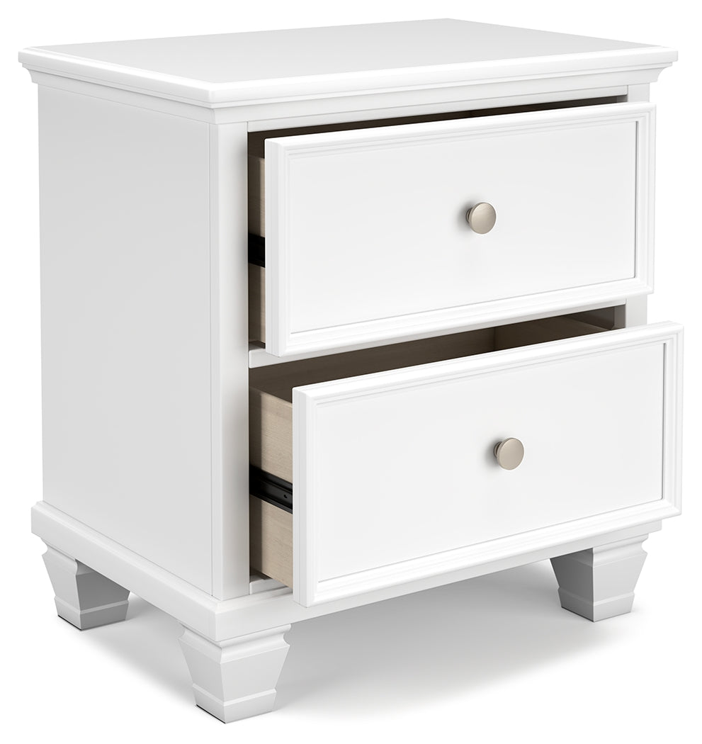 Furniture City Laplace - Ashley Furniture - Fortman Bedroom - Two Drawer Night Stand / White - B680-92