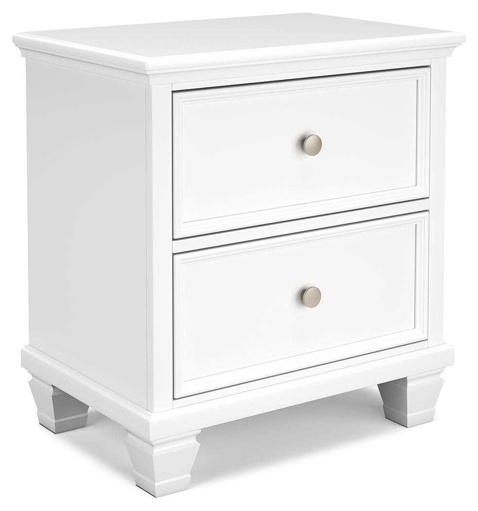 Furniture City Laplace - Ashley Furniture - Fortman Bedroom - Two Drawer Night Stand / White - B680-92