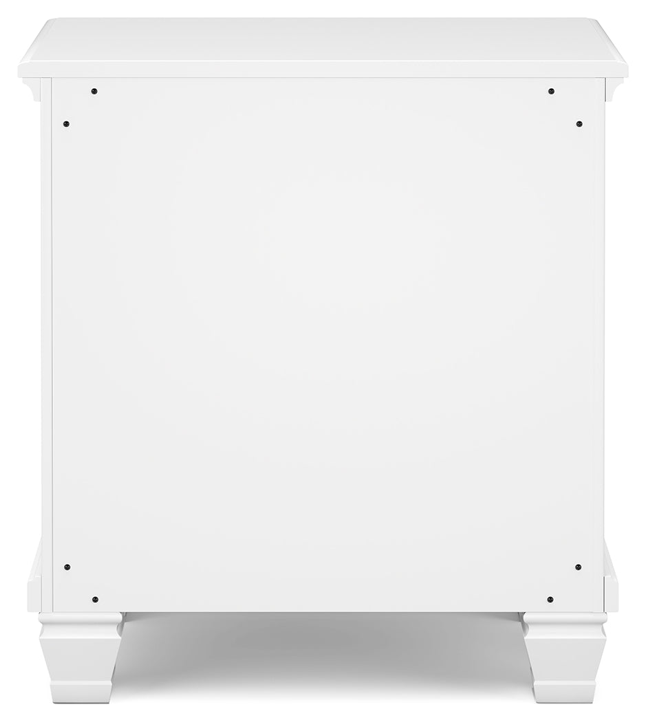 Furniture City Laplace - Ashley Furniture - Fortman Bedroom - Two Drawer Night Stand / White - B680-92