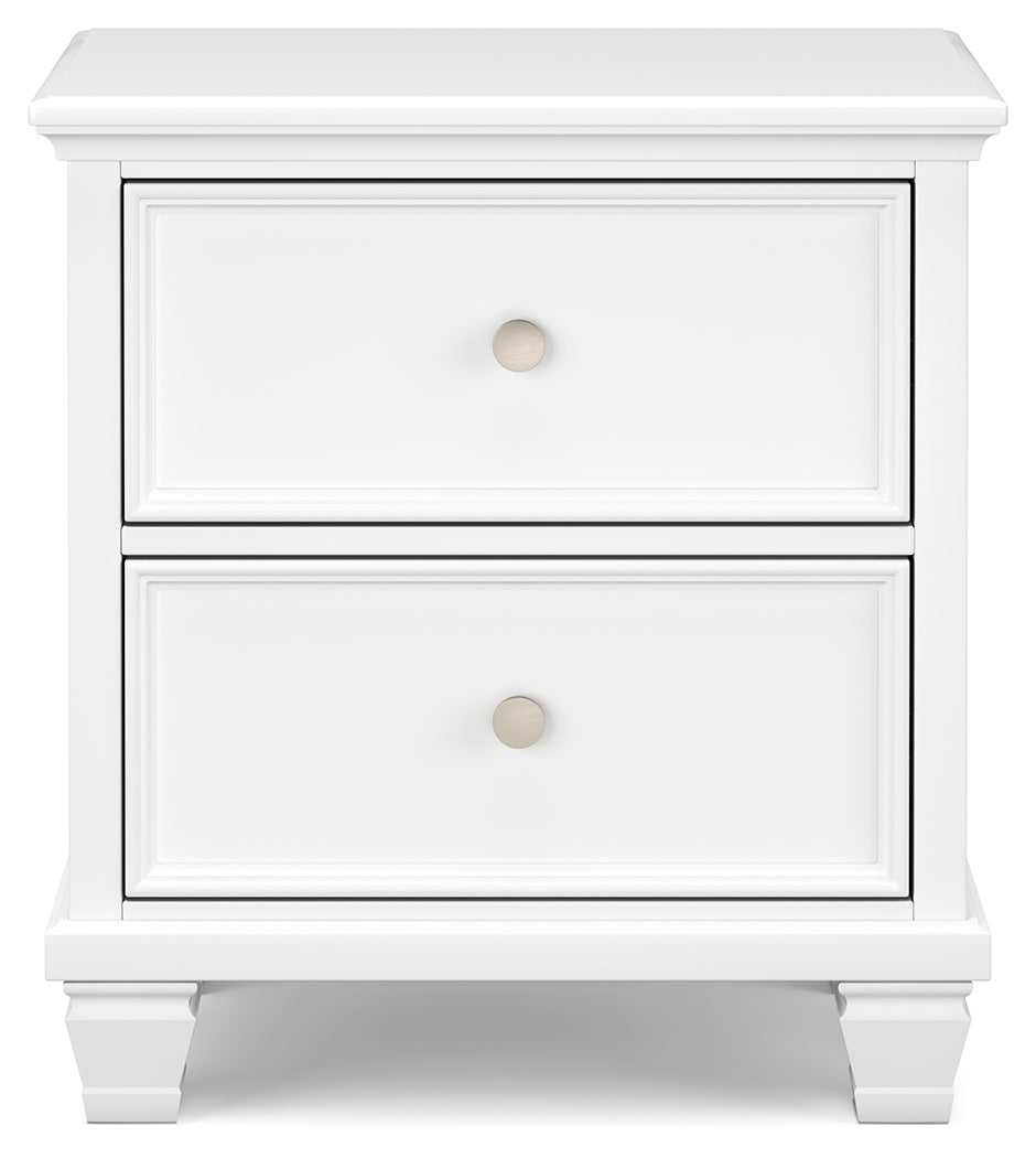 Furniture City Laplace - Ashley Furniture - Fortman Bedroom - Two Drawer Night Stand / White - B680-92