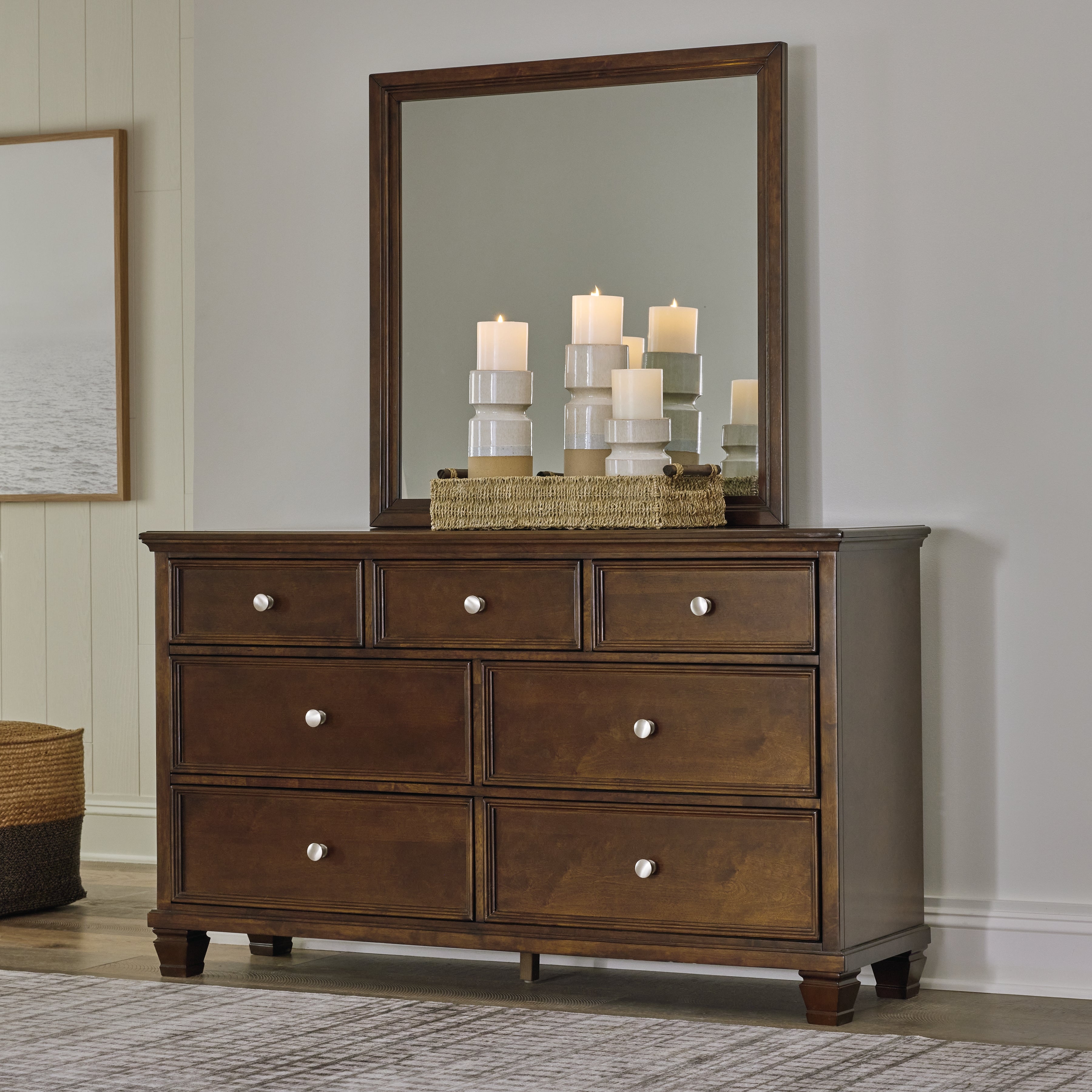 Furniture City Laplace - Ashley Furniture - Danabrin Bedroom - Dresser and Mirror / Brown - B685B1