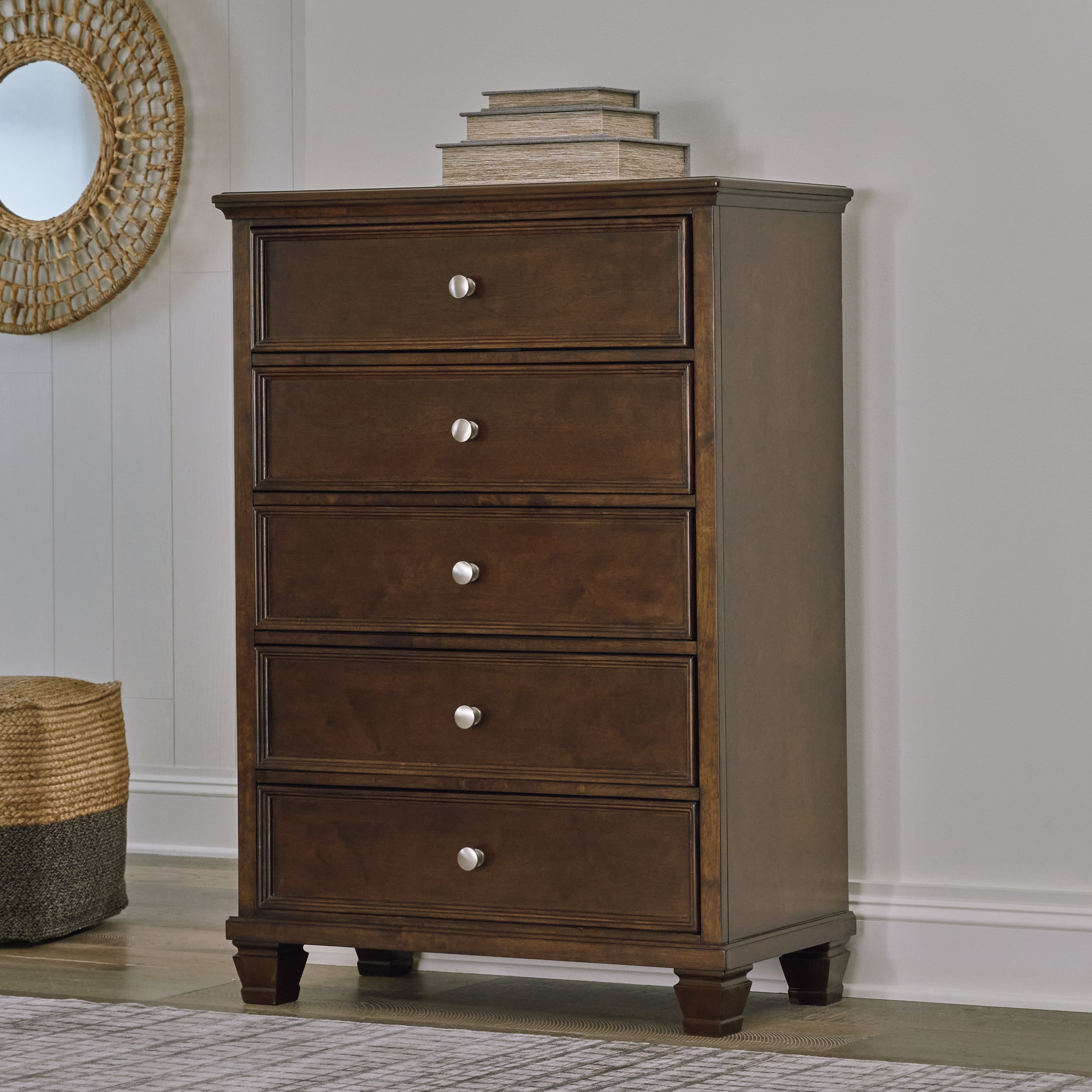 Furniture City Laplace - Ashley Furniture - Danabrin Bedroom - Five Drawer Chest / Brown - B685-46