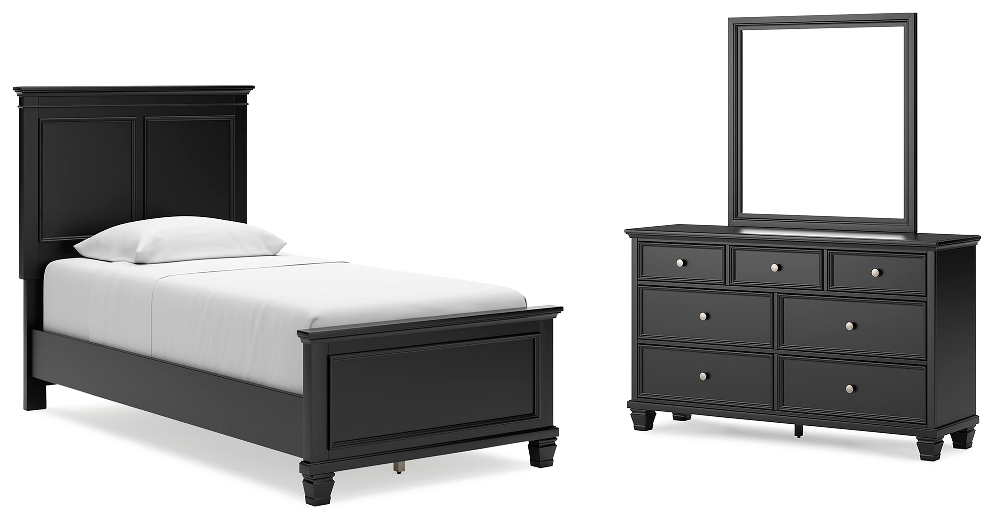 Furniture City Laplace - Ashley Furniture - Lanolee Twin Panel Bed, Dresser and Mirror - Twin Panel Bed, Dresser and Mirror - B687B3