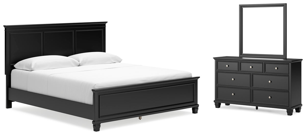 Furniture City Laplace - Ashley Furniture - Lanolee California King Panel Bed, Dresser and Mirror - California King Panel Bed, Dresser and Mirror - B687B14
