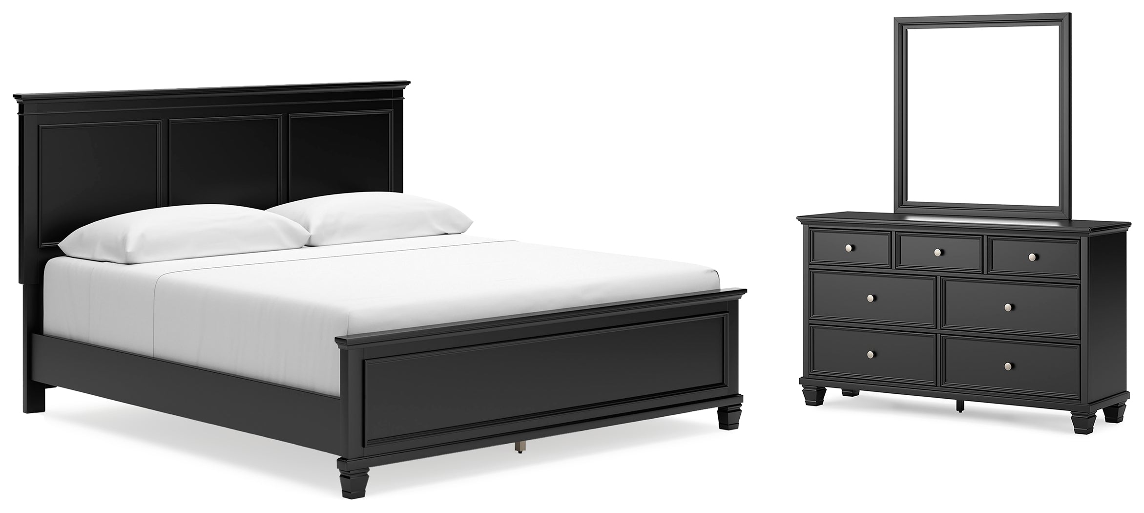Furniture City Laplace - Ashley Furniture - Lanolee King Panel Bed, Dresser and Mirror - King Panel Bed, Dresser and Mirror - B687B13