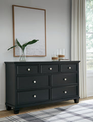 Furniture City Laplace - Ashley Furniture - Lanolee Bedroom - Dresser and Mirror / Black - B687B1