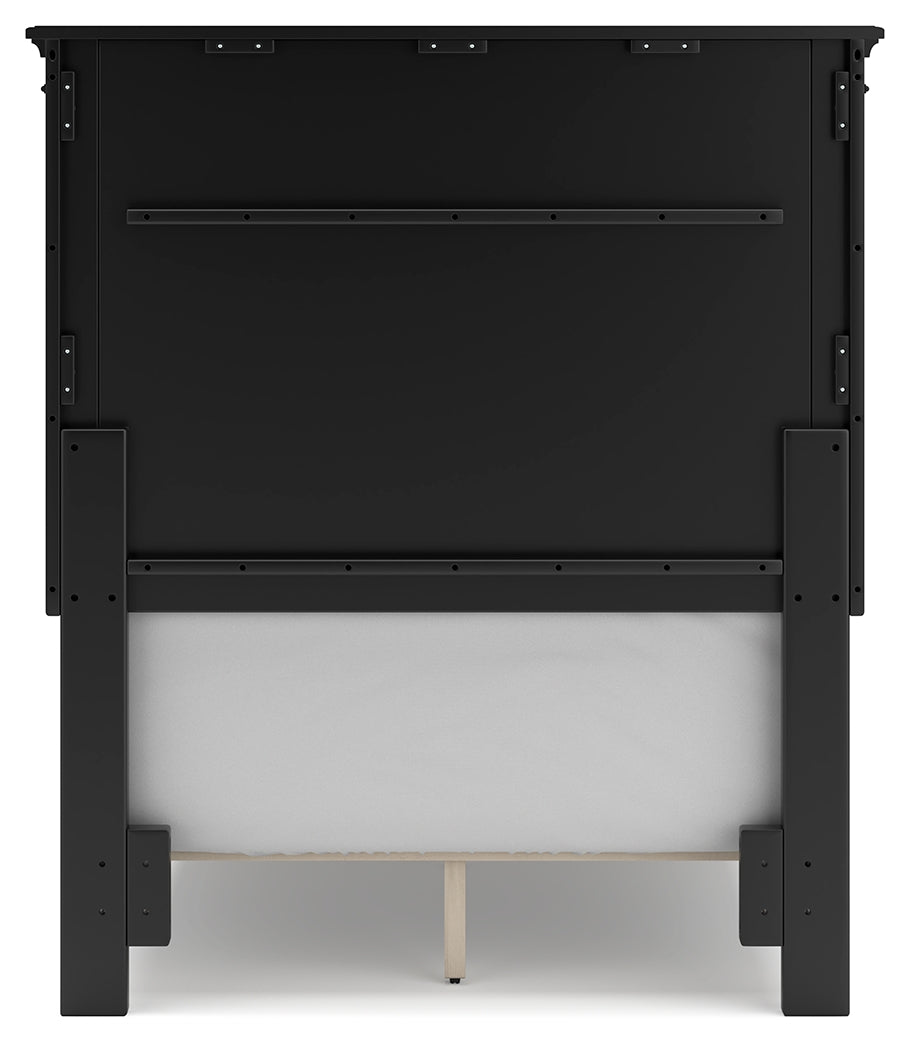 Furniture City Laplace - Ashley Furniture - Lanolee Bedroom - Twin Panel Bed / Black - B687B2