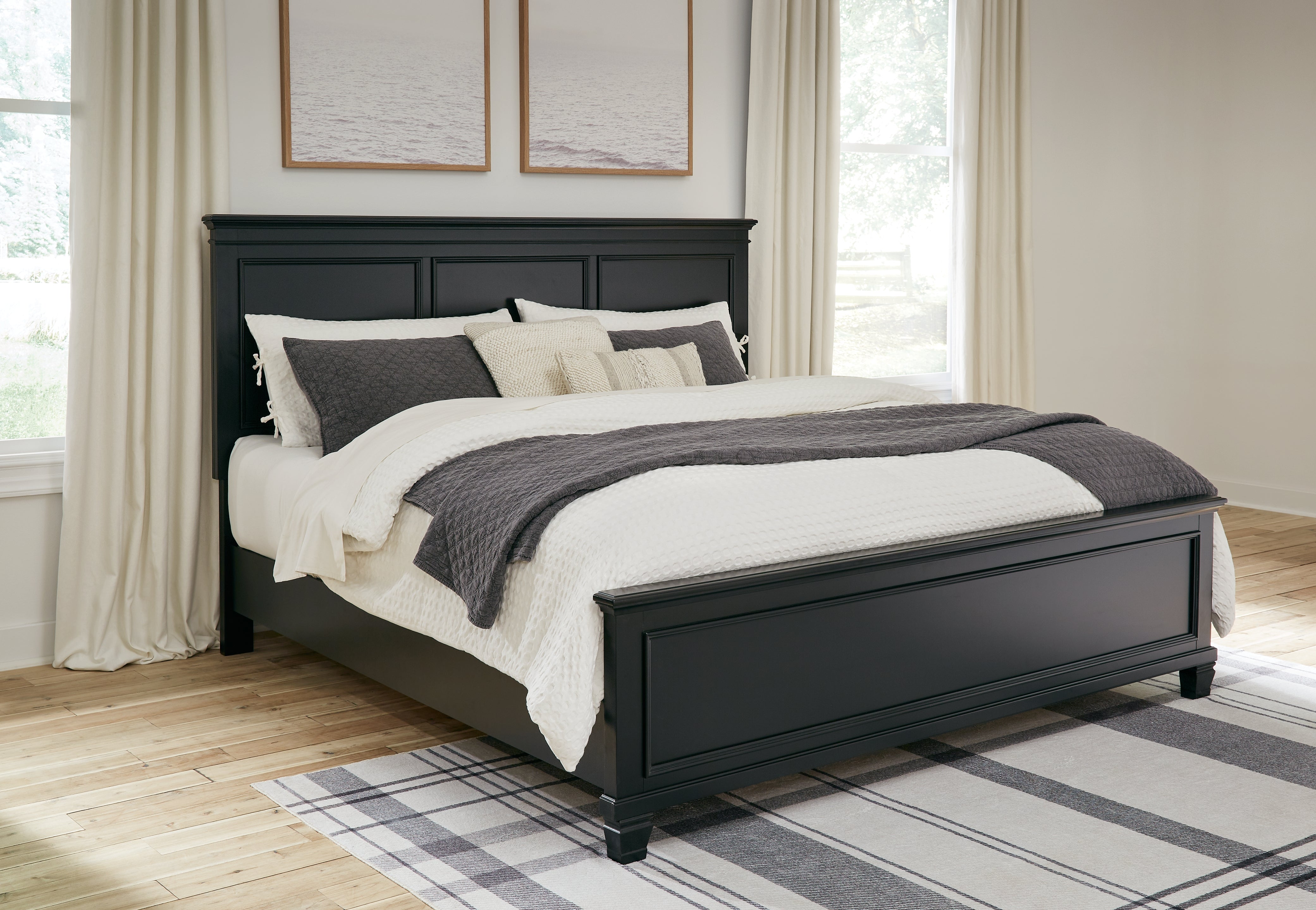 Furniture City Laplace - Ashley Furniture - Lanolee Bedroom - King Panel Bed / Black - B687B8