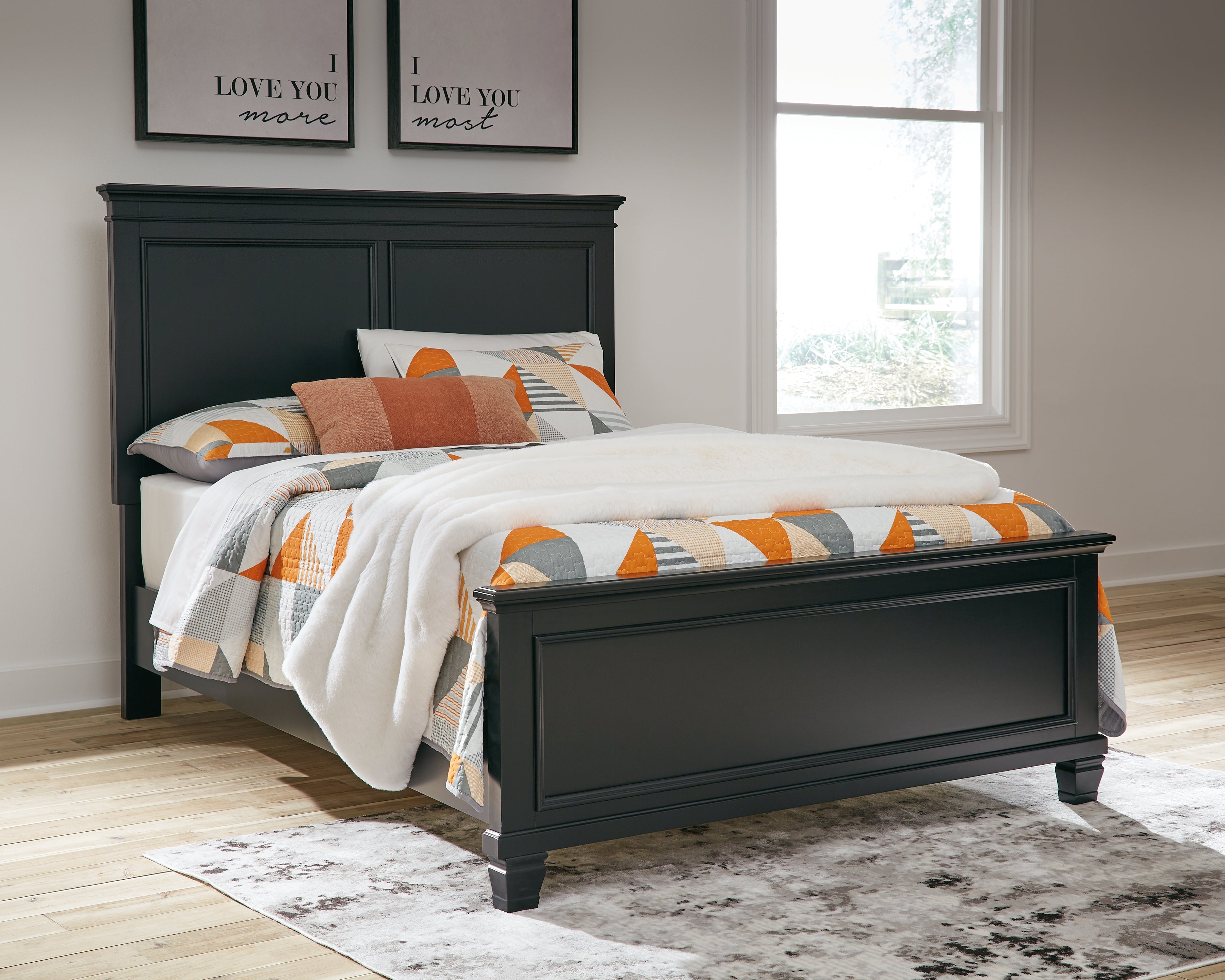 Furniture City Laplace - Ashley Furniture - Lanolee Bedroom - Full Panel Bed / Black - B687B4