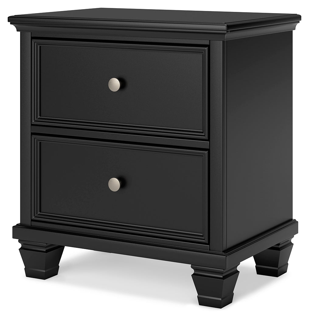 Furniture City Laplace - Ashley Furniture - Lanolee Bedroom - Two Drawer Night Stand / Black - B687-92