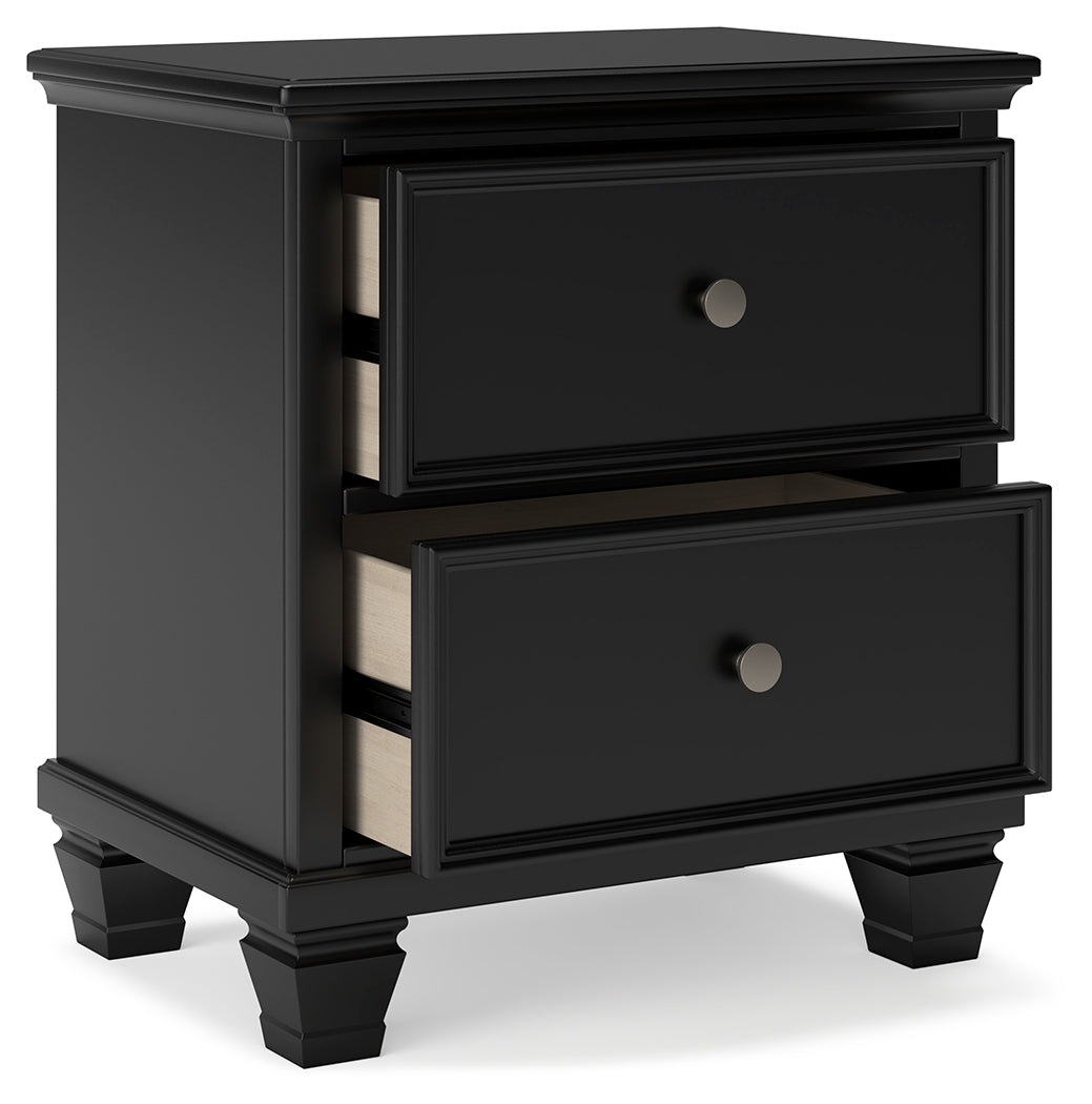 Furniture City Laplace - Ashley Furniture - Lanolee Bedroom - Two Drawer Night Stand / Black - B687-92