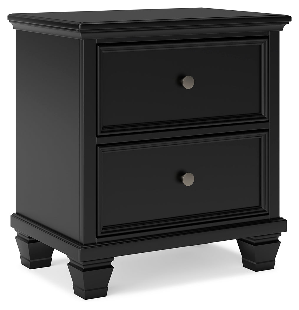 Furniture City Laplace - Ashley Furniture - Lanolee Bedroom - Two Drawer Night Stand / Black - B687-92