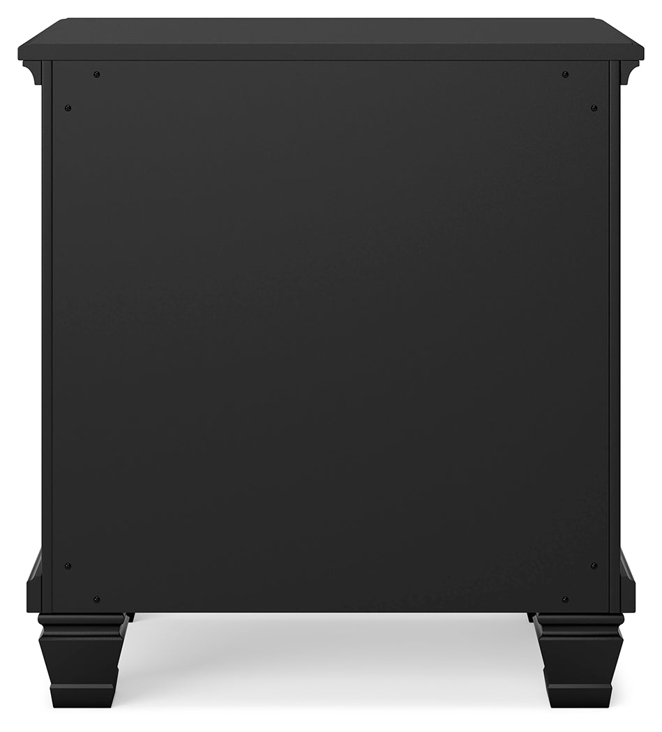 Furniture City Laplace - Ashley Furniture - Lanolee Bedroom - Two Drawer Night Stand / Black - B687-92