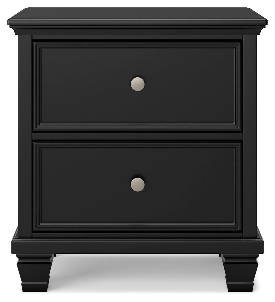 Furniture City Laplace - Ashley Furniture - Lanolee Bedroom - Two Drawer Night Stand / Black - B687-92