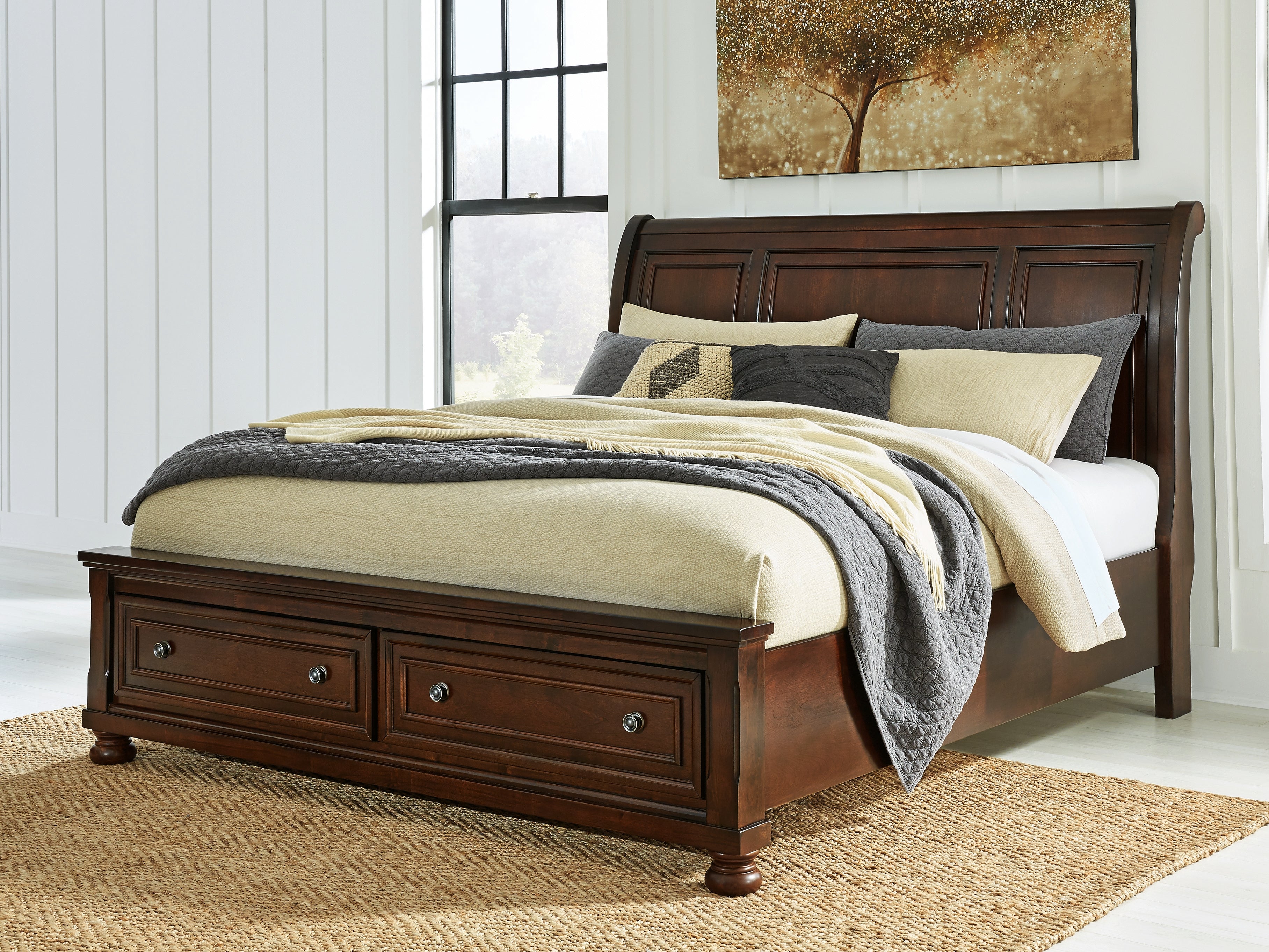 Furniture City Laplace - Ashley Furniture - Porter Bedroom - California King Sleigh Storage Bed - B697B47
