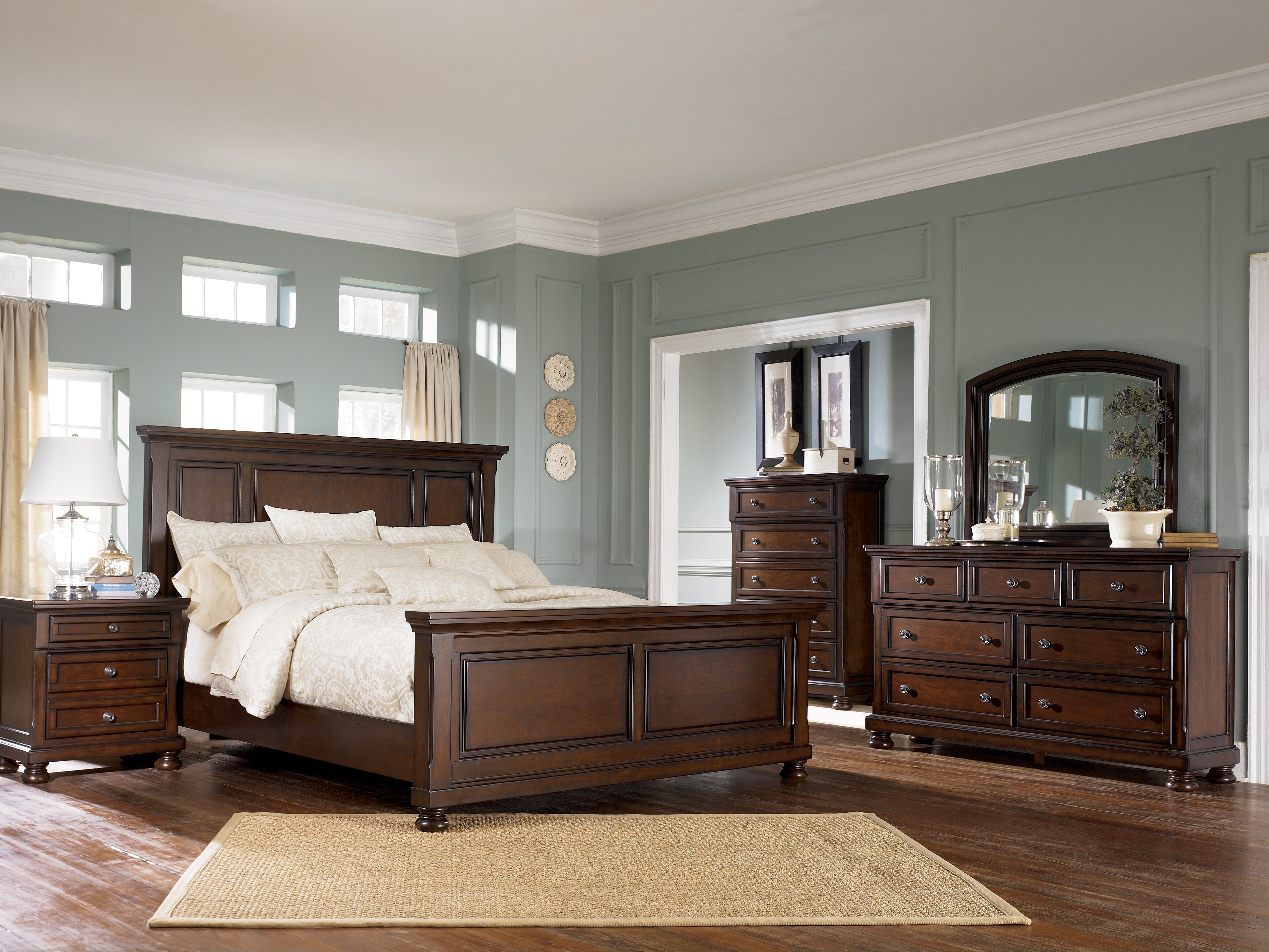 Furniture City Laplace - Ashley Furniture - Porter Bedroom - Queen Panel Bed / Rustic Brown - B697B2