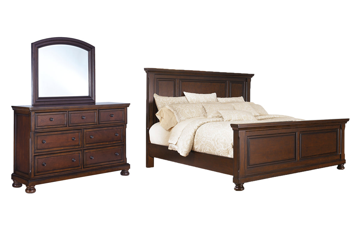 Furniture City Laplace - Ashley Furniture - Porter California King Panel Bed, Dresser and Mirror - California King Panel Bed, Dresser and Mirror - B697B35