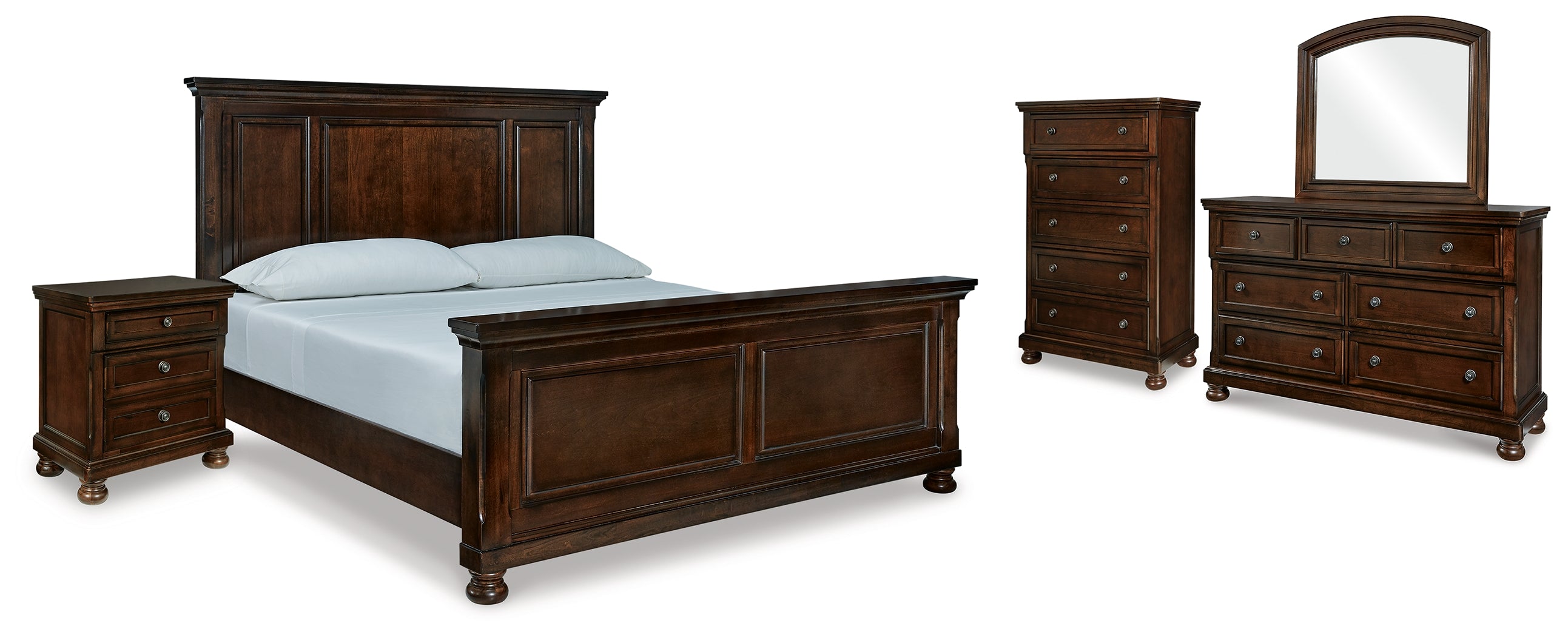 Furniture City Laplace - Ashley Furniture - Porter King Panel Bed, Dresser, Mirror, Chest and Nightstand - King Panel Bed, Dresser, Mirror, Chest and Nightstand - B697B33