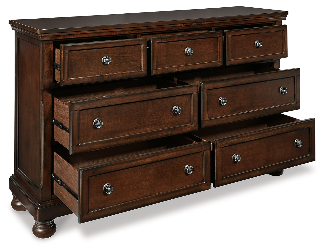 Furniture City Laplace - Ashley Furniture - Porter Bedroom - Dresser / Rustic Brown - B697-31