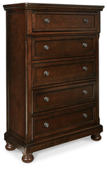 Furniture City Laplace - Ashley Furniture - Porter Bedroom - Dresser and Mirror / Rustic Brown - B697B1