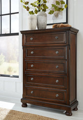 Furniture City Laplace - Ashley Furniture - Porter Bedroom - Dresser and Mirror / Rustic Brown - B697B1
