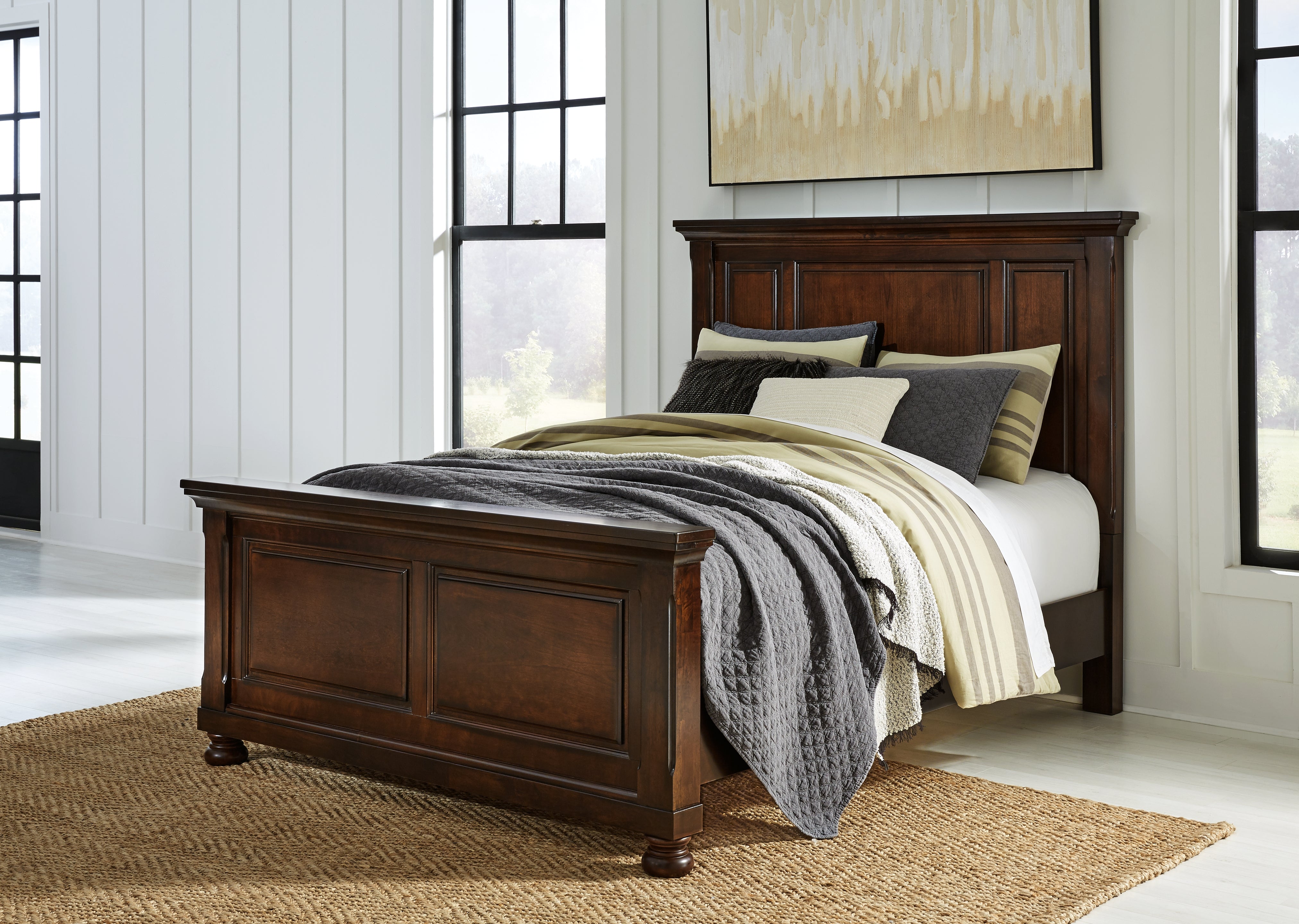 Furniture City Laplace - Ashley Furniture - Porter Bedroom - Queen Panel Bed / Rustic Brown - B697B2