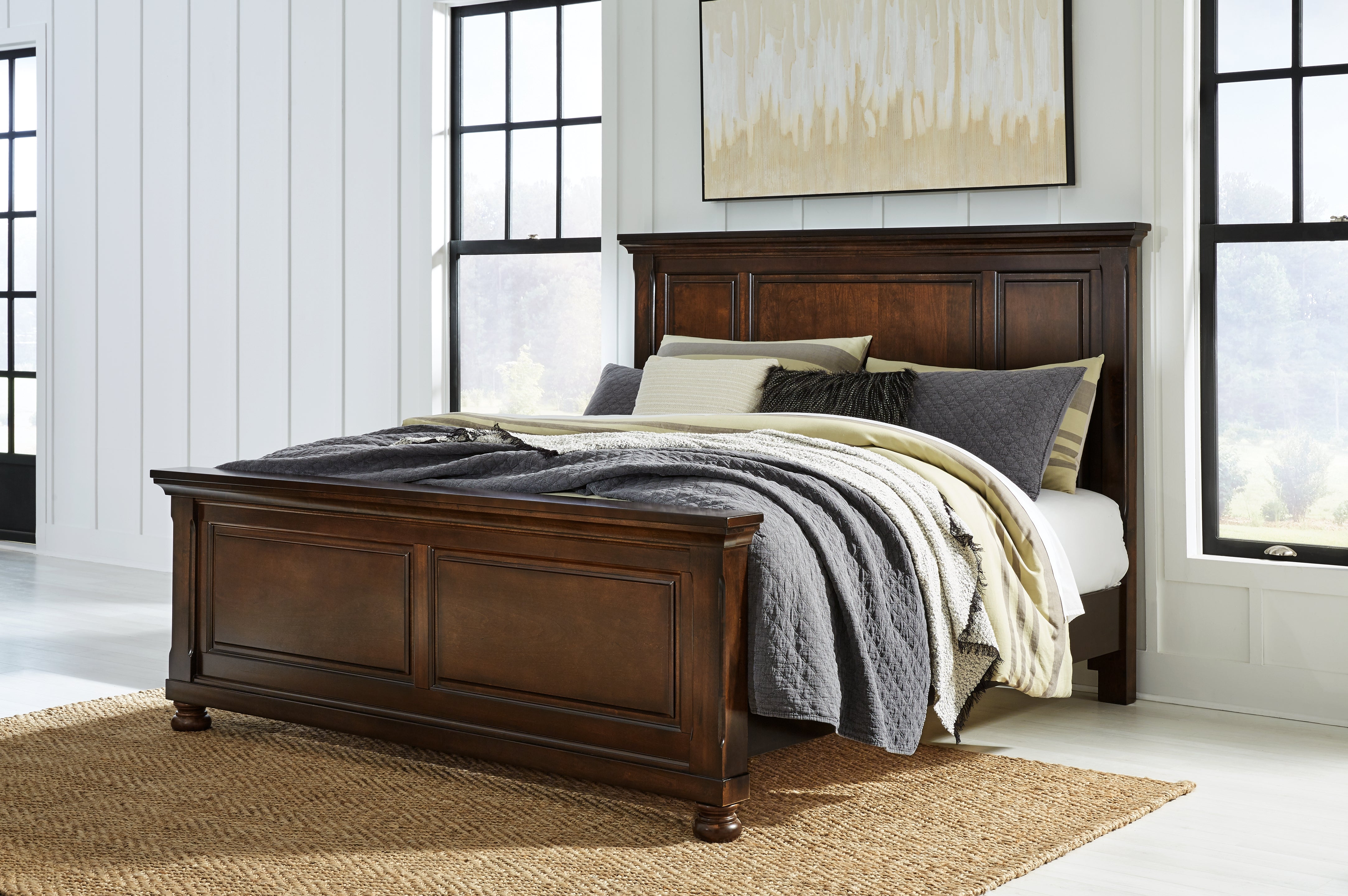 Furniture City Laplace - Ashley Furniture - Porter Bedroom - California King Panel Bed / Rustic Brown - B697B12