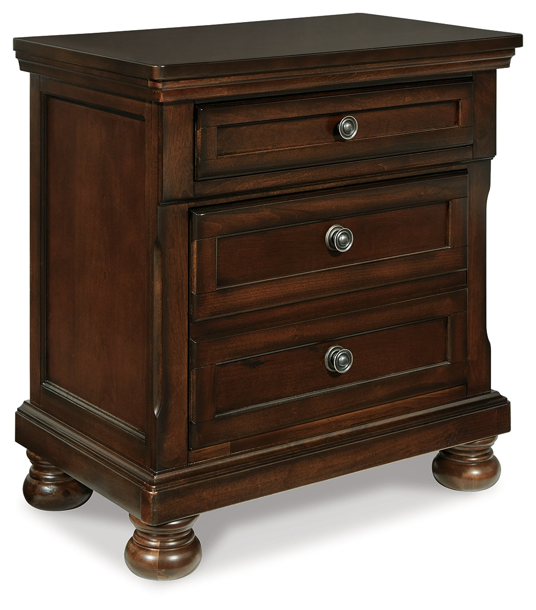 Furniture City Laplace - Ashley Furniture - Porter Bedroom - Two Drawer Night Stand / Rustic Brown - B697-92