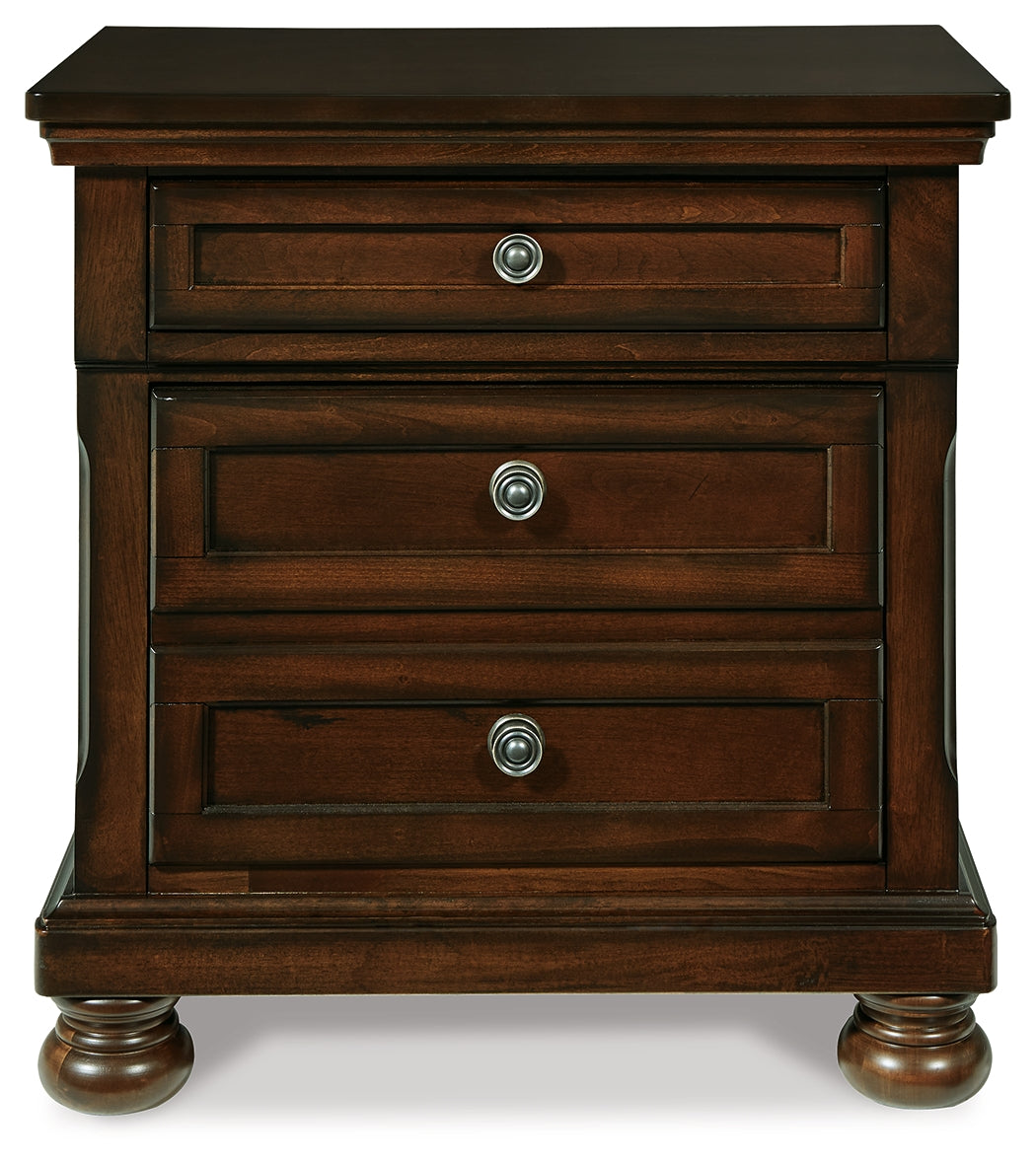 Furniture City Laplace - Ashley Furniture - Porter Bedroom - Two Drawer Night Stand / Rustic Brown - B697-92