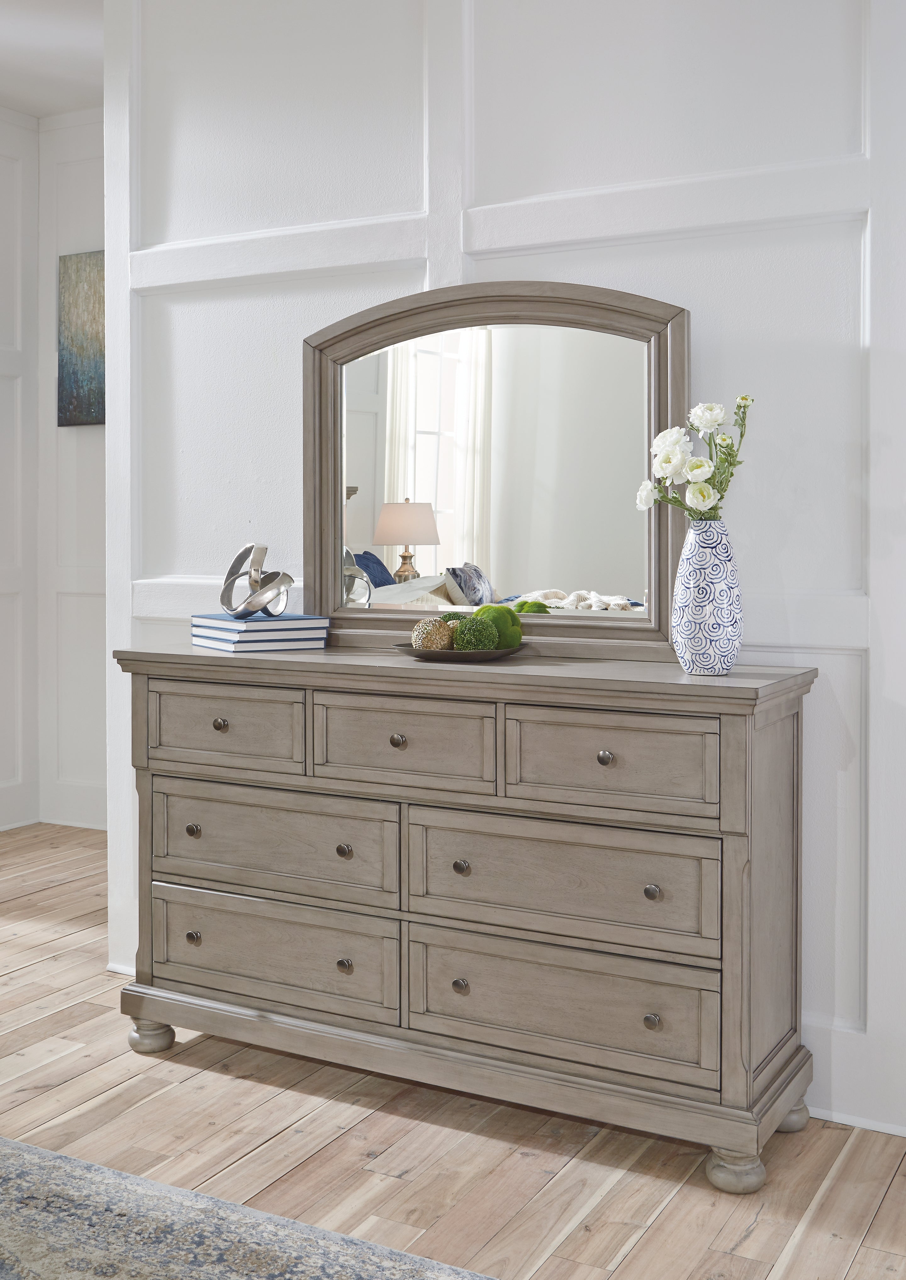 Furniture City Laplace - Ashley Furniture - Lettner Bedroom - Dresser and Mirror / Light Gray - B733B1