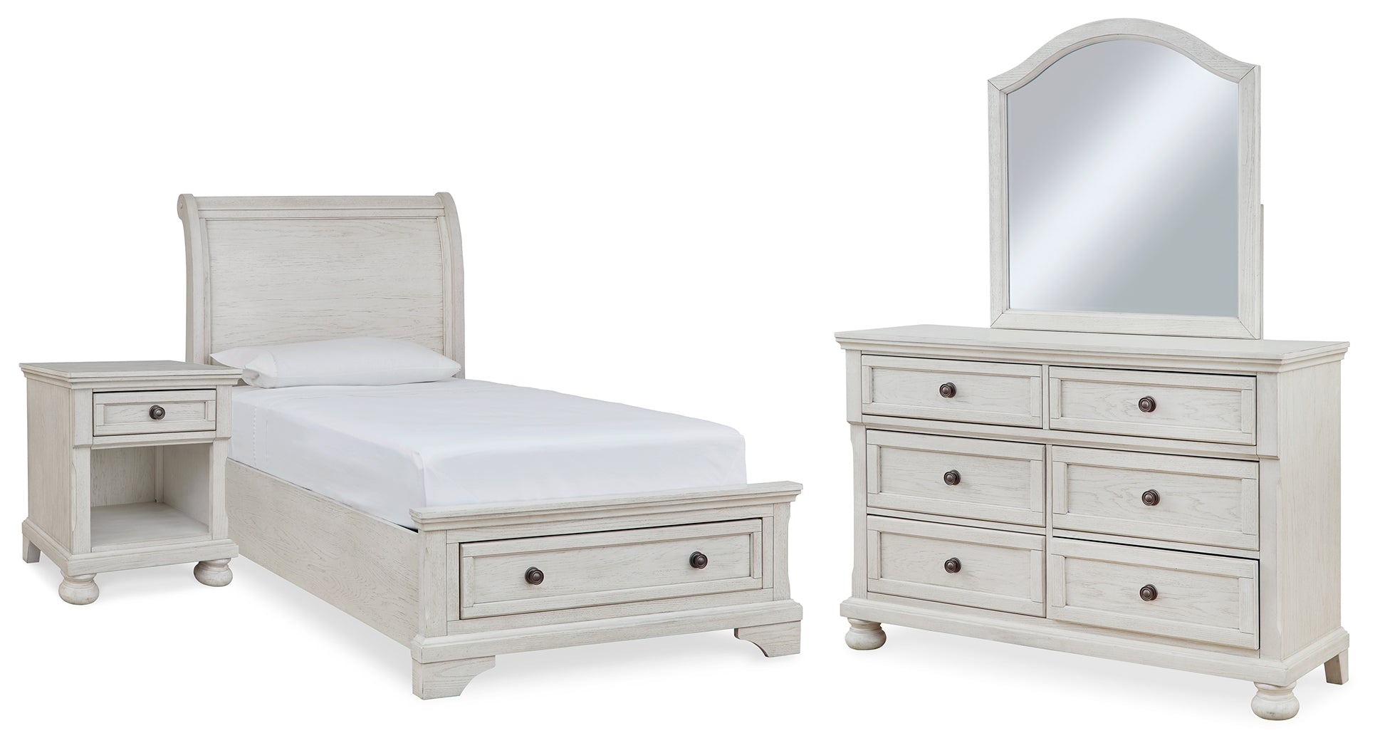 Furniture City Laplace - Ashley Furniture - Robbinsdale Twin Storage Bed, Dresser, Mirror and Nightstand - Twin Storage Bed, Dresser, Mirror and Nightstand - B742B36